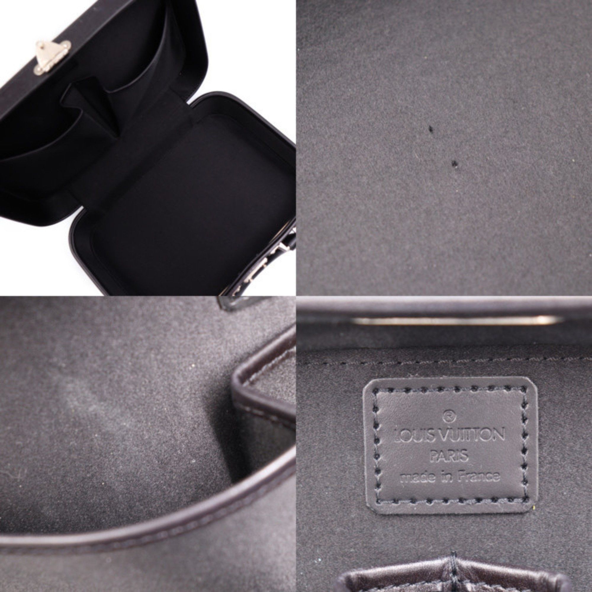 Louis Vuitton Louis Vuitton Valisette PM Monogram Glace Handbag M92235 Leather Black Mini Trunk 2413053007059R1 Size ONE SIZE - 9 Thumbnail