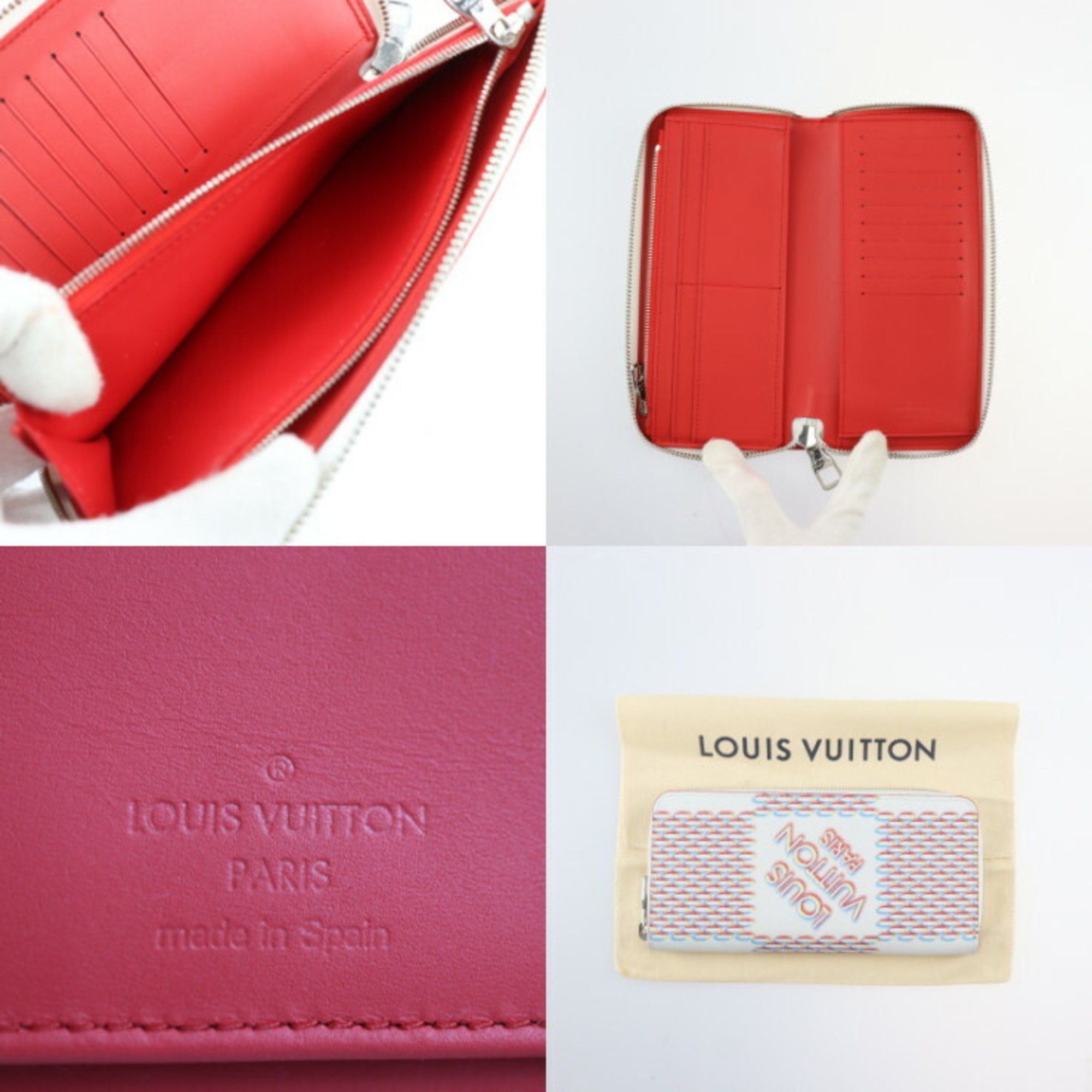 Louis Vuitton Louis Vuitton Zippy Wallet Vertical Damier Giant Spray Long M81403 Leather Blanc White Multicolor Bi-fold Round 2414033010072R1 Size ONE SIZE - 10 Thumbnail