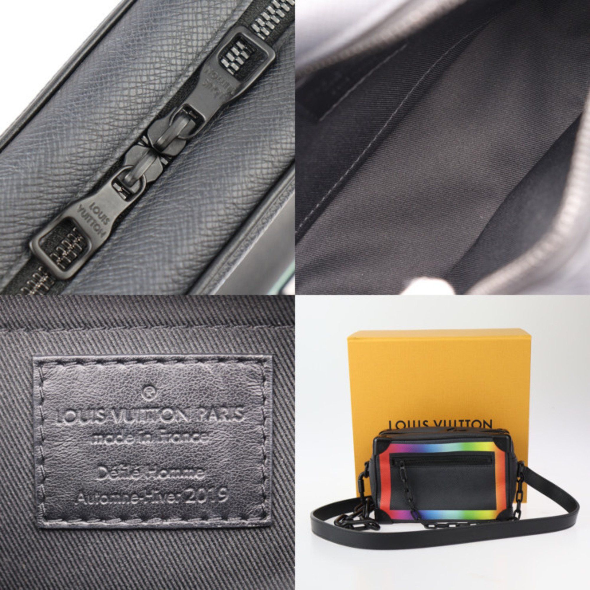 Louis Vuitton Louis Vuitton Mini Soft Trunk Taiga Shoulder Bag M30351 Leather Black Rainbow Pochette 2412063010061R1 Size ONE SIZE - 8 Thumbnail