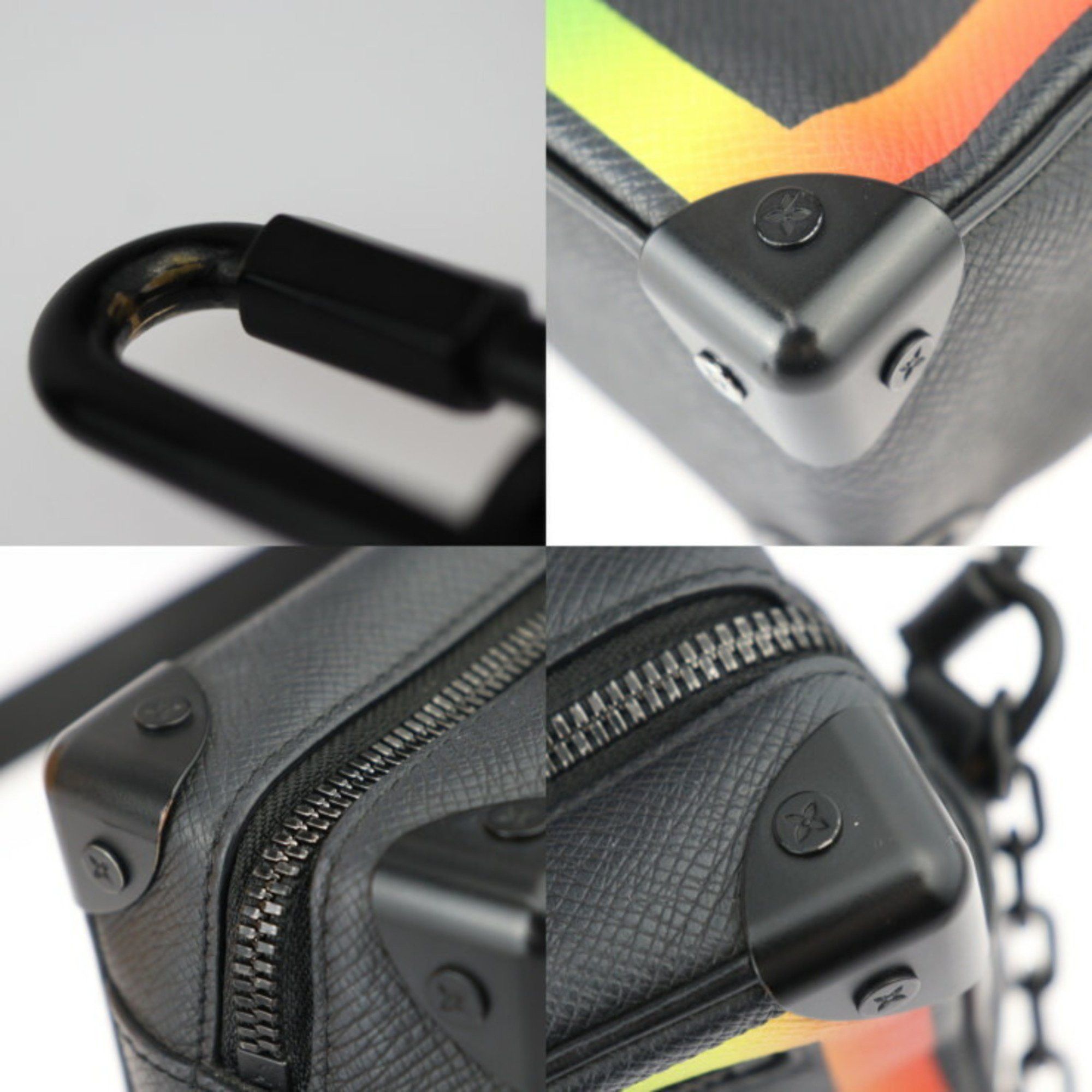 Louis Vuitton Louis Vuitton Mini Soft Trunk Taiga Shoulder Bag M30351 Leather Black Rainbow Pochette 2412063010061R1 Size ONE SIZE - 7 Thumbnail