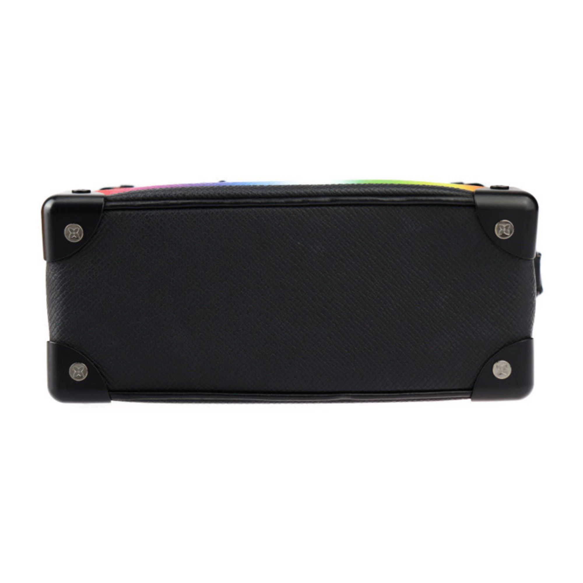 Louis Vuitton Louis Vuitton Mini Soft Trunk Taiga Shoulder Bag M30351 Leather Black Rainbow Pochette 2412063010061R1 Size ONE SIZE - 4 Thumbnail