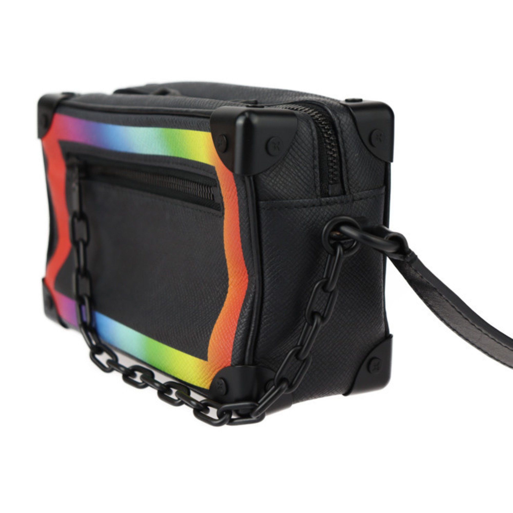 Louis Vuitton Louis Vuitton Mini Soft Trunk Taiga Shoulder Bag M30351 Leather Black Rainbow Pochette 2412063010061R1 Size ONE SIZE - 2 Thumbnail