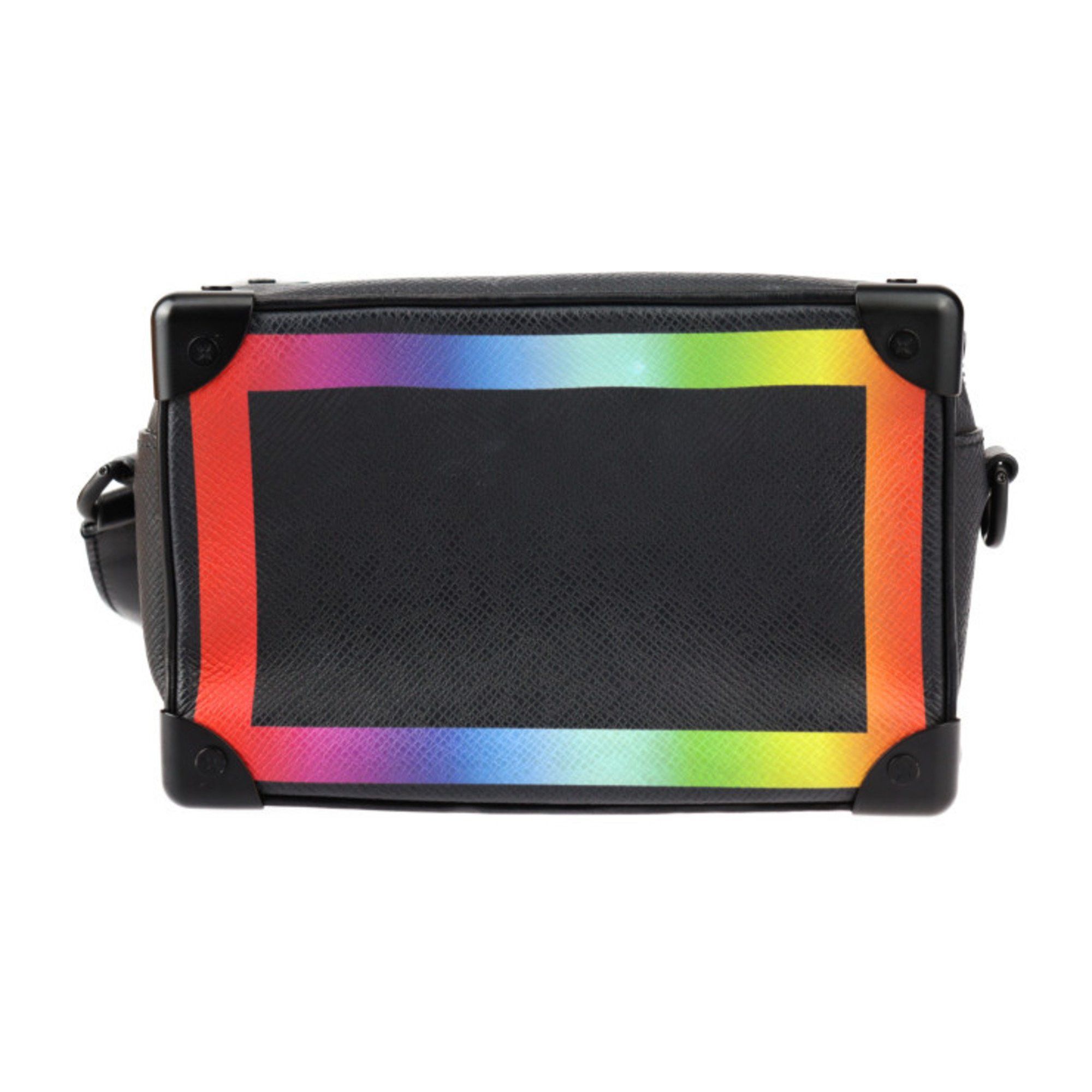 Louis Vuitton Louis Vuitton Mini Soft Trunk Taiga Shoulder Bag M30351 Leather Black Rainbow Pochette 2412063010061R1 Size ONE SIZE - 3 Thumbnail