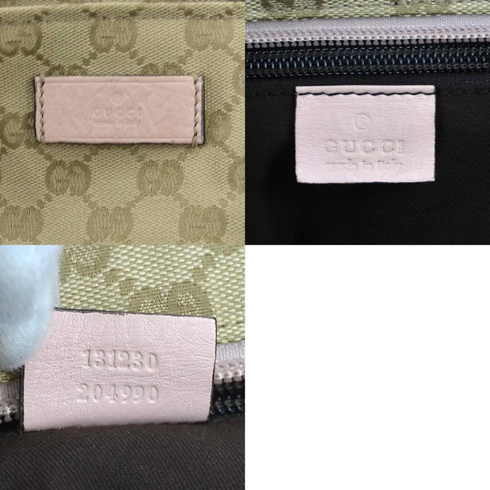 Gucci GUCCI Shoulder Bag Tote GG Canvas Leather Beige Pink Blue Women's 131230 e60391g Size ONE SIZE - 5 Thumbnail