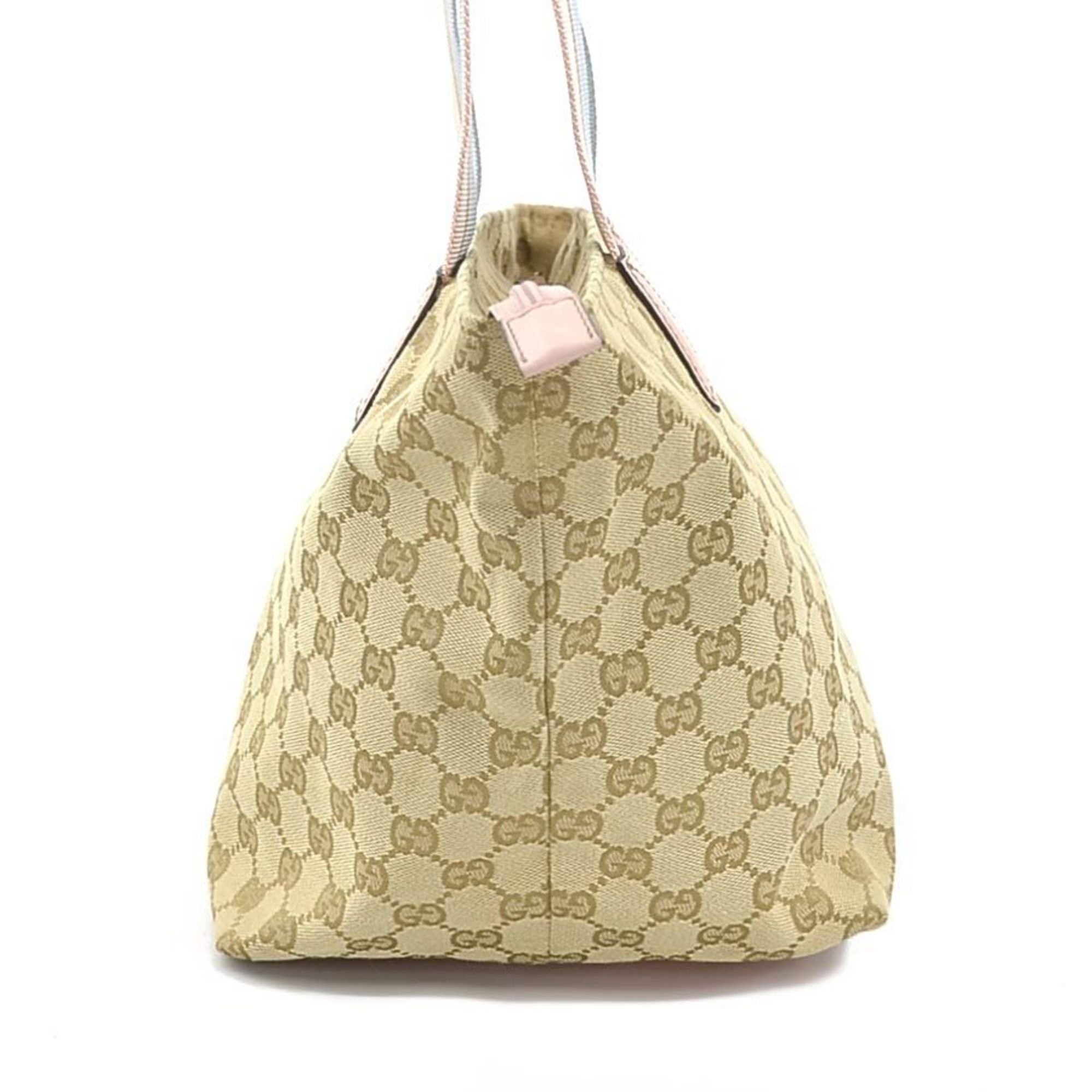 Gucci GUCCI Shoulder Bag Tote GG Canvas Leather Beige Pink Blue Women's 131230 e60391g Size ONE SIZE - 2 Thumbnail