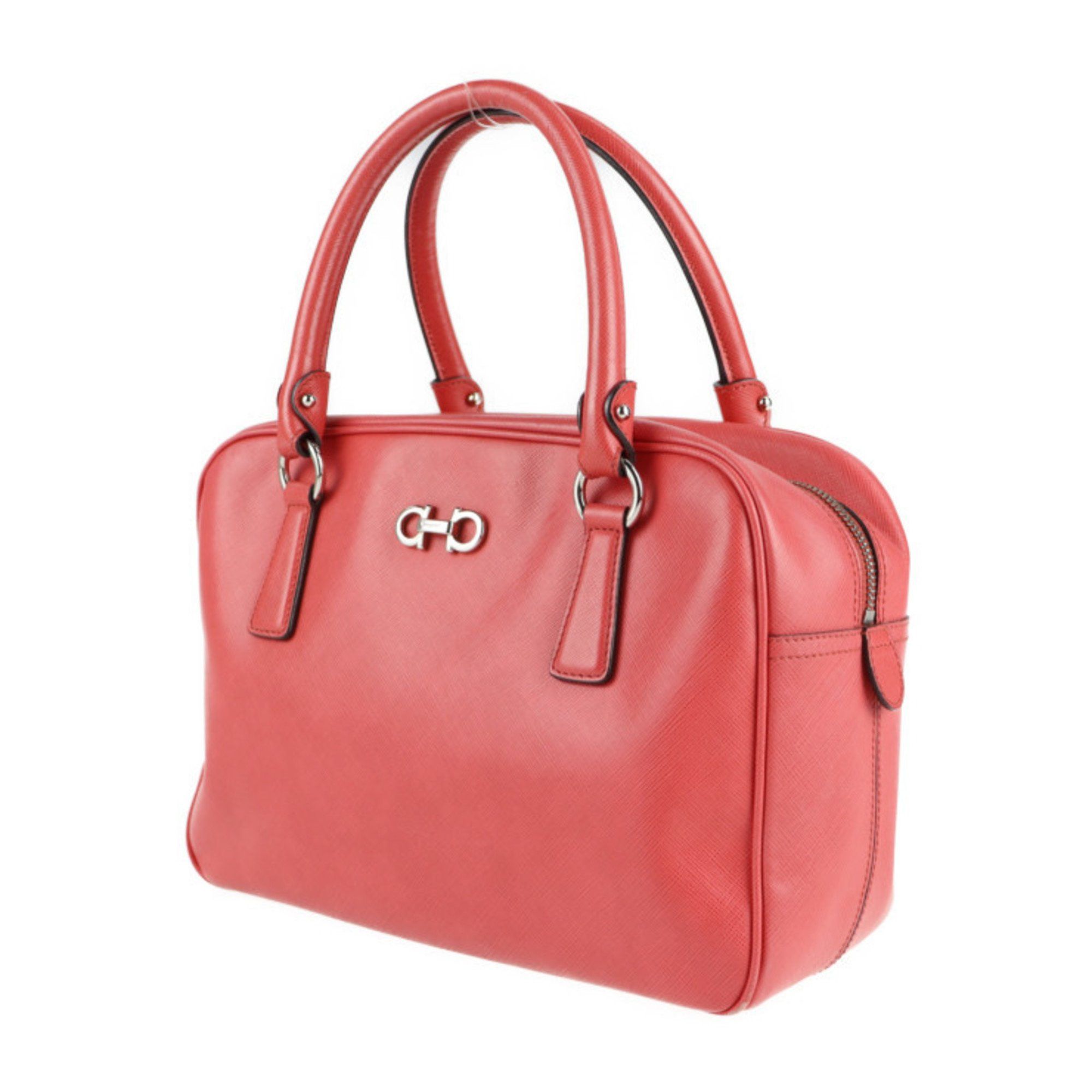 Salvatore Ferragamo Gancini Handbag EE 21 B713 Leather Pink 2122043007465R1