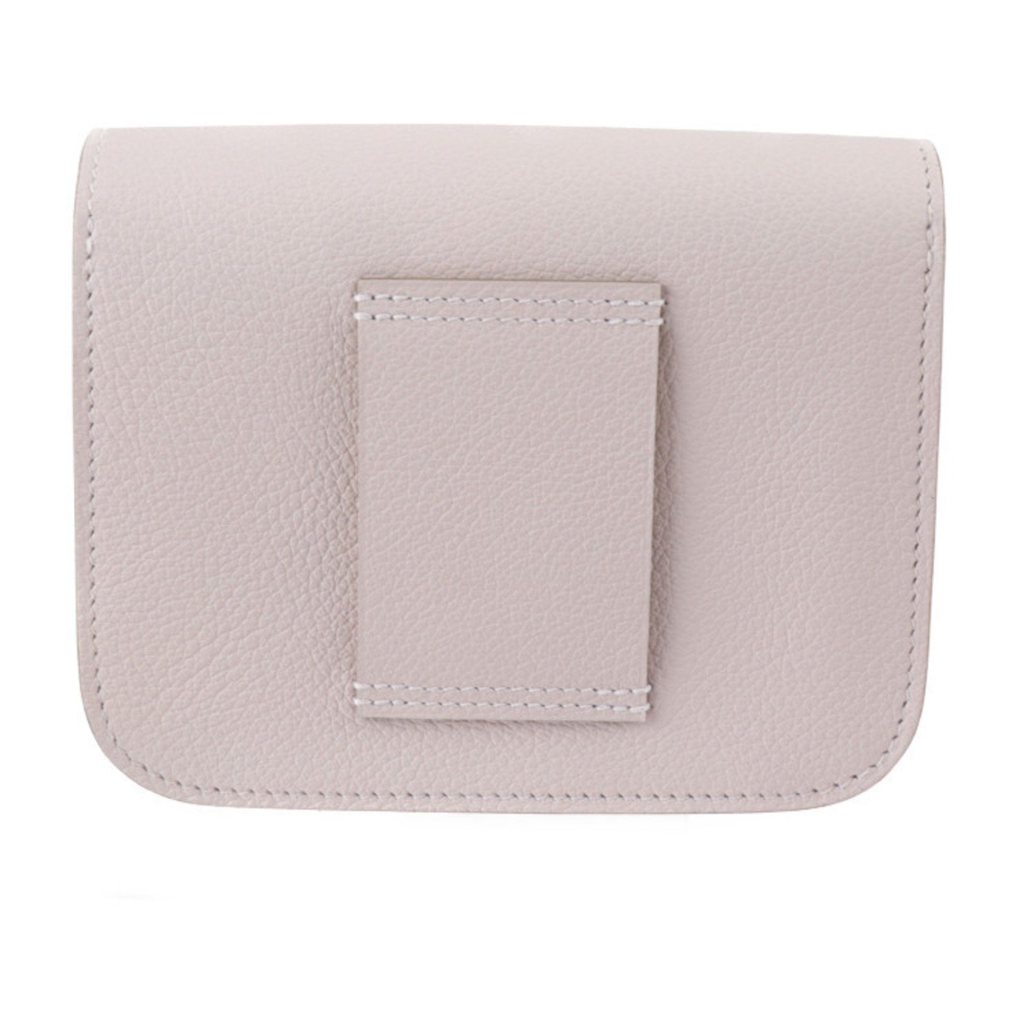 Hermes HERMES Constance Pouch - Evercolor Mauve Pale Compact Wallet Coin B Engraved 2414033007097R1 Size ONE SIZE - 3 Thumbnail