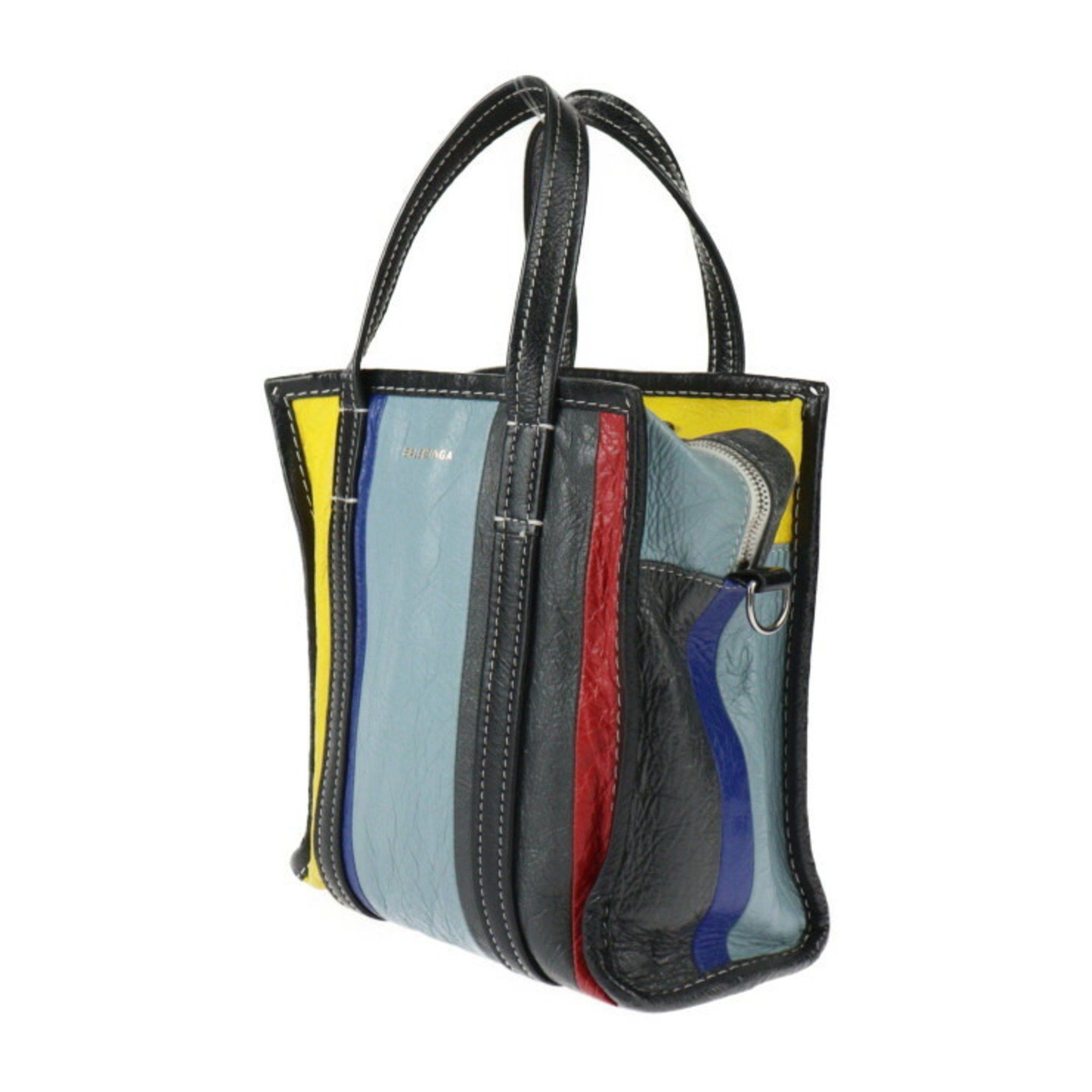Balenciaga BALENCIAGA Bazar Shopper XS Handbag 513989 Lamb Leather Multicolor Shoulder Bag Tote 2404073007015R1 Size ONE SIZE - 2 Thumbnail