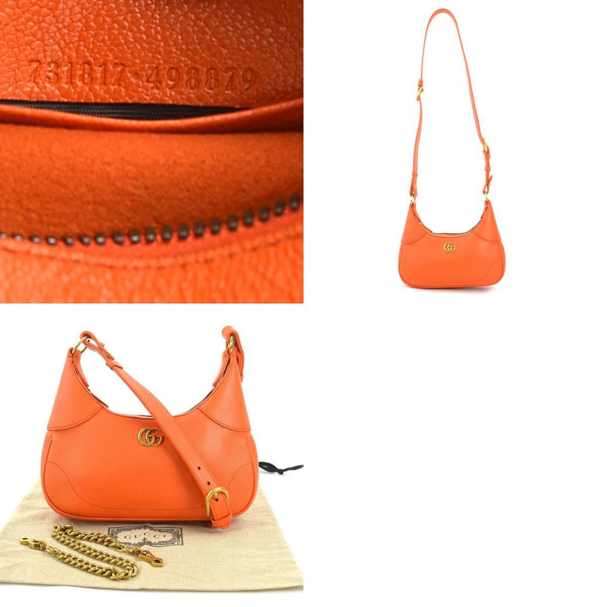 Gucci GUCCI 2-Way Bag Shoulder GG Marmont Leather Orange Gold Women's 731817 e60378g Size ONE SIZE - 5 Thumbnail