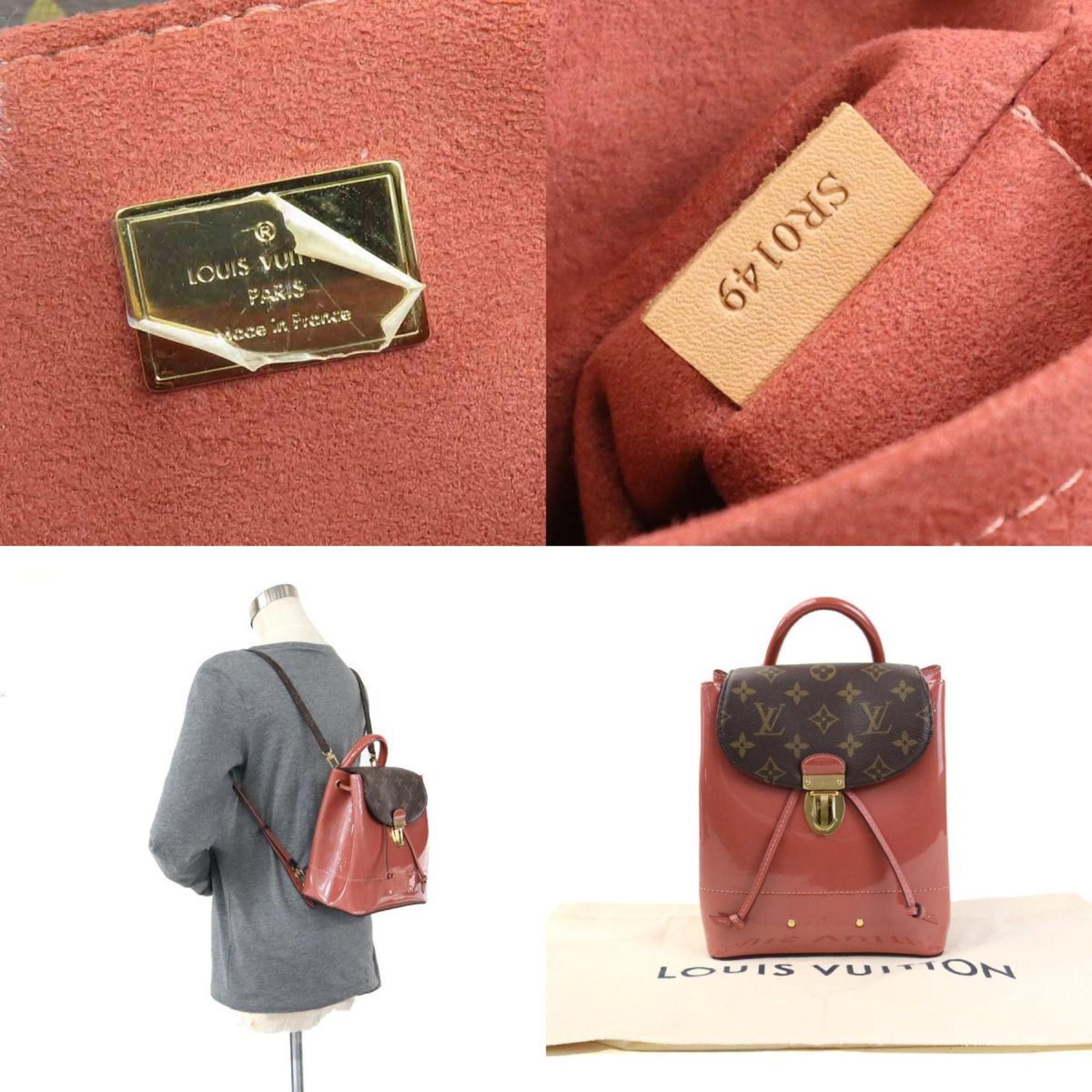 Louis Vuitton Louis Vuitton Backpack Monogram Vernis Hot Spring Canvas Vieux Rose Women's M53545 90122f Size ONE SIZE - 5 Thumbnail