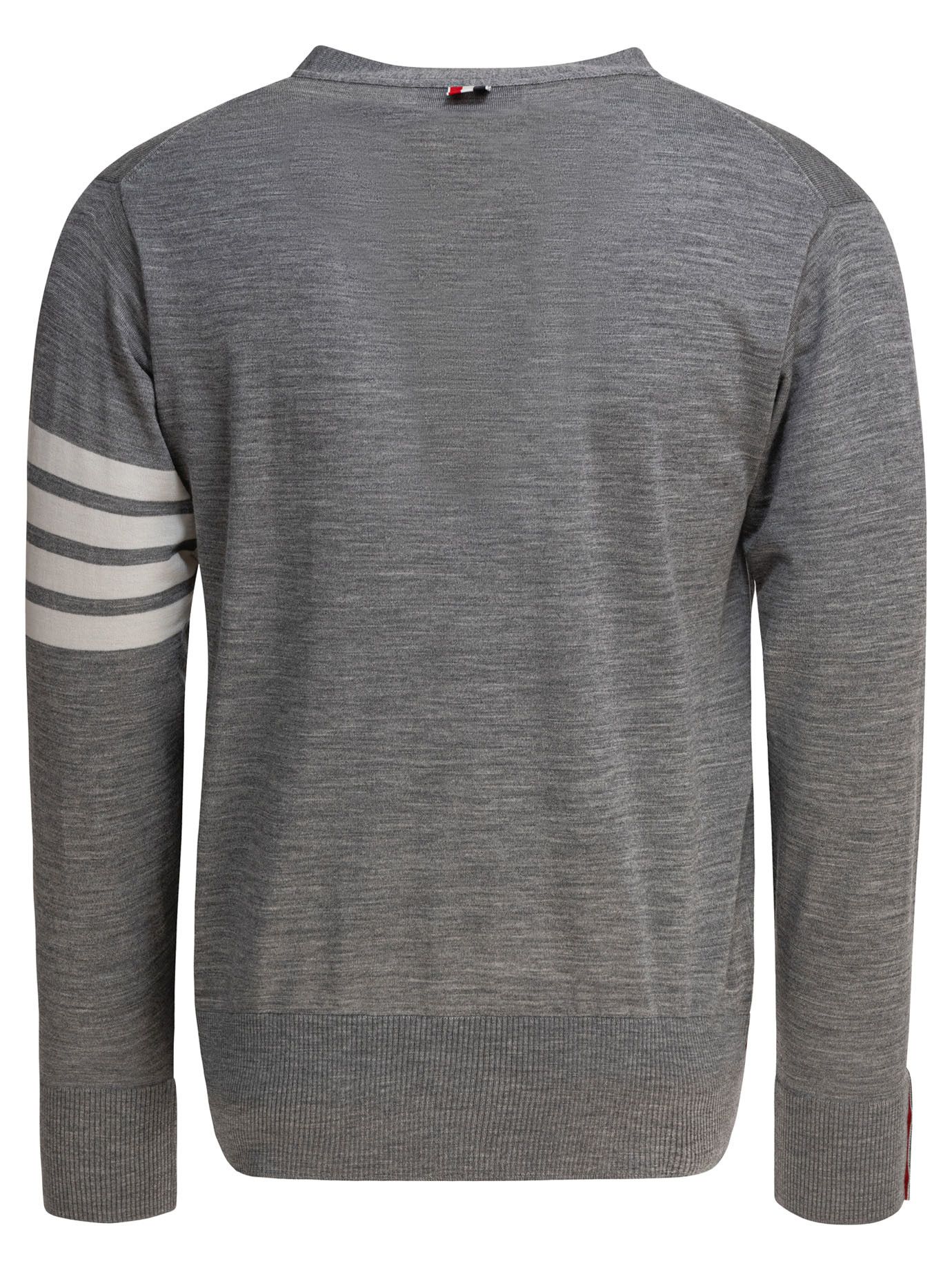Thom Browne Classic V-Neck Cardigan In Fine Merino Wool W/ 4Bar Stripes Size US L / EU 52-54 / 3 - 2 Thumbnail