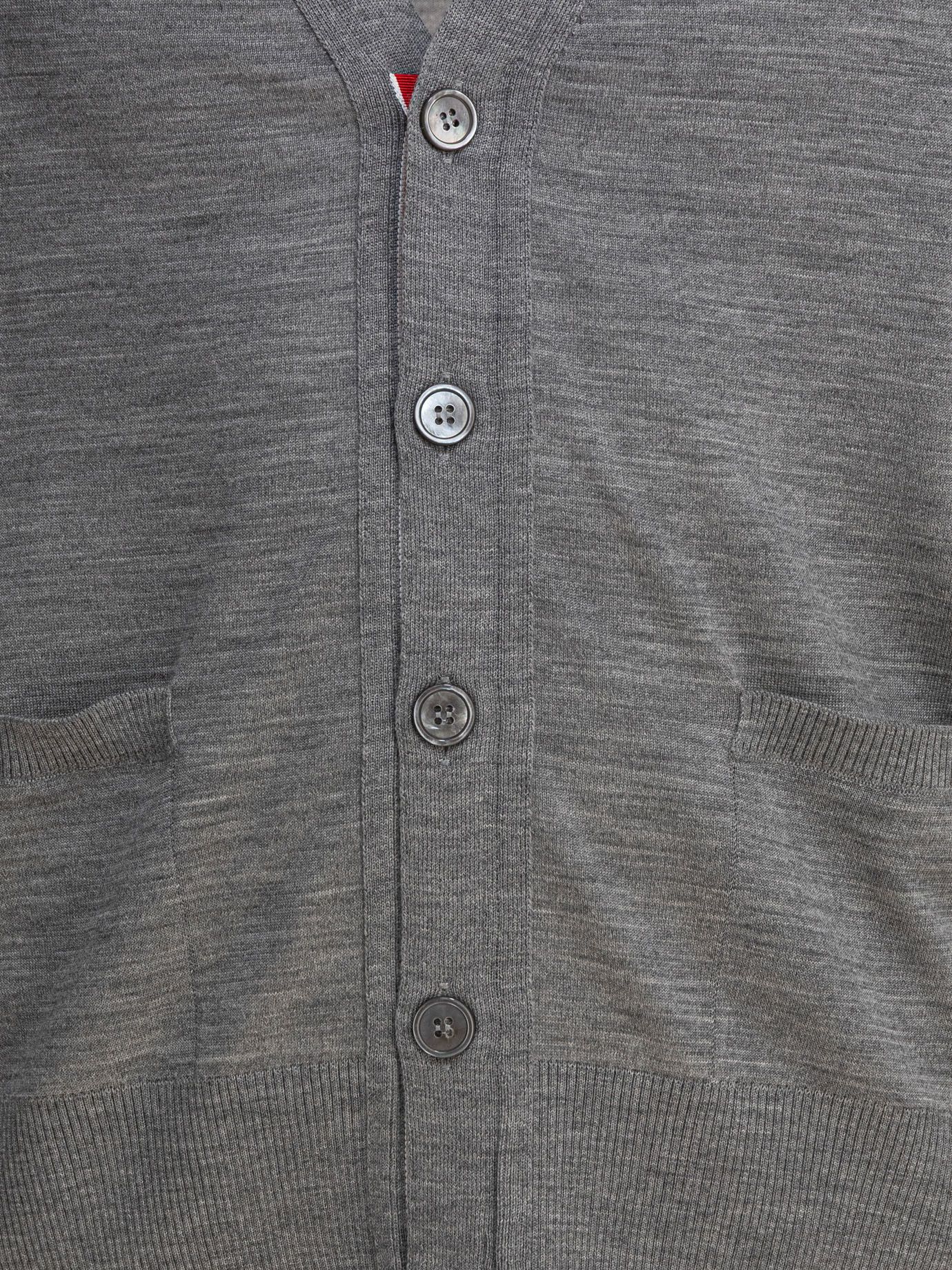 Thom Browne Classic V-Neck Cardigan In Fine Merino Wool W/ 4Bar Stripes Size US L / EU 52-54 / 3 - 3 Thumbnail