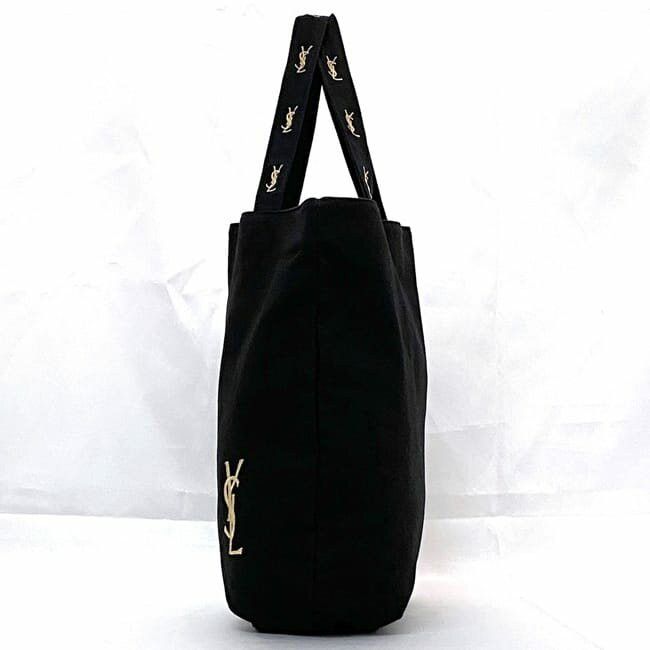 Yves Saint Laurent YVES SAINT LAURENT Tote Bag Black Cotton Size ONE SIZE - 2 Thumbnail