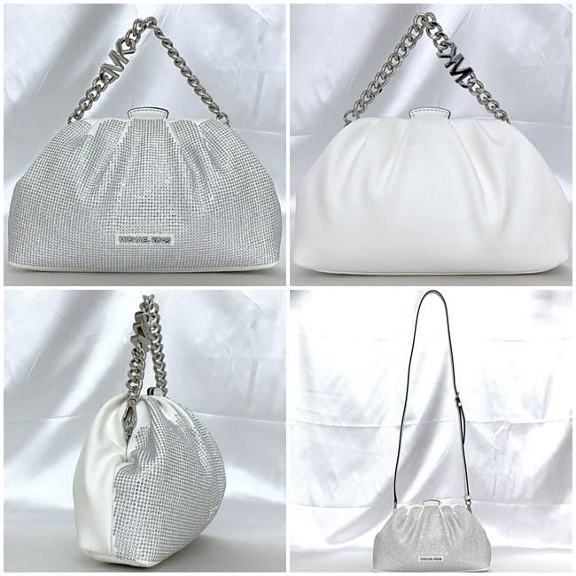 Michael Kors MICHAEL KORS Clutch Bag White Cotton Size ONE SIZE - 2 Thumbnail