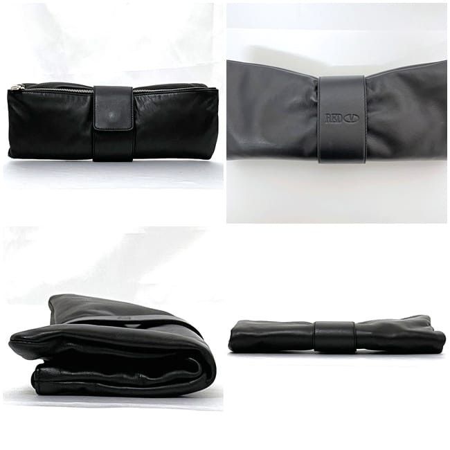 Valentino VALENTINO Clutch Bag Black Leather Size ONE SIZE - 2 Thumbnail