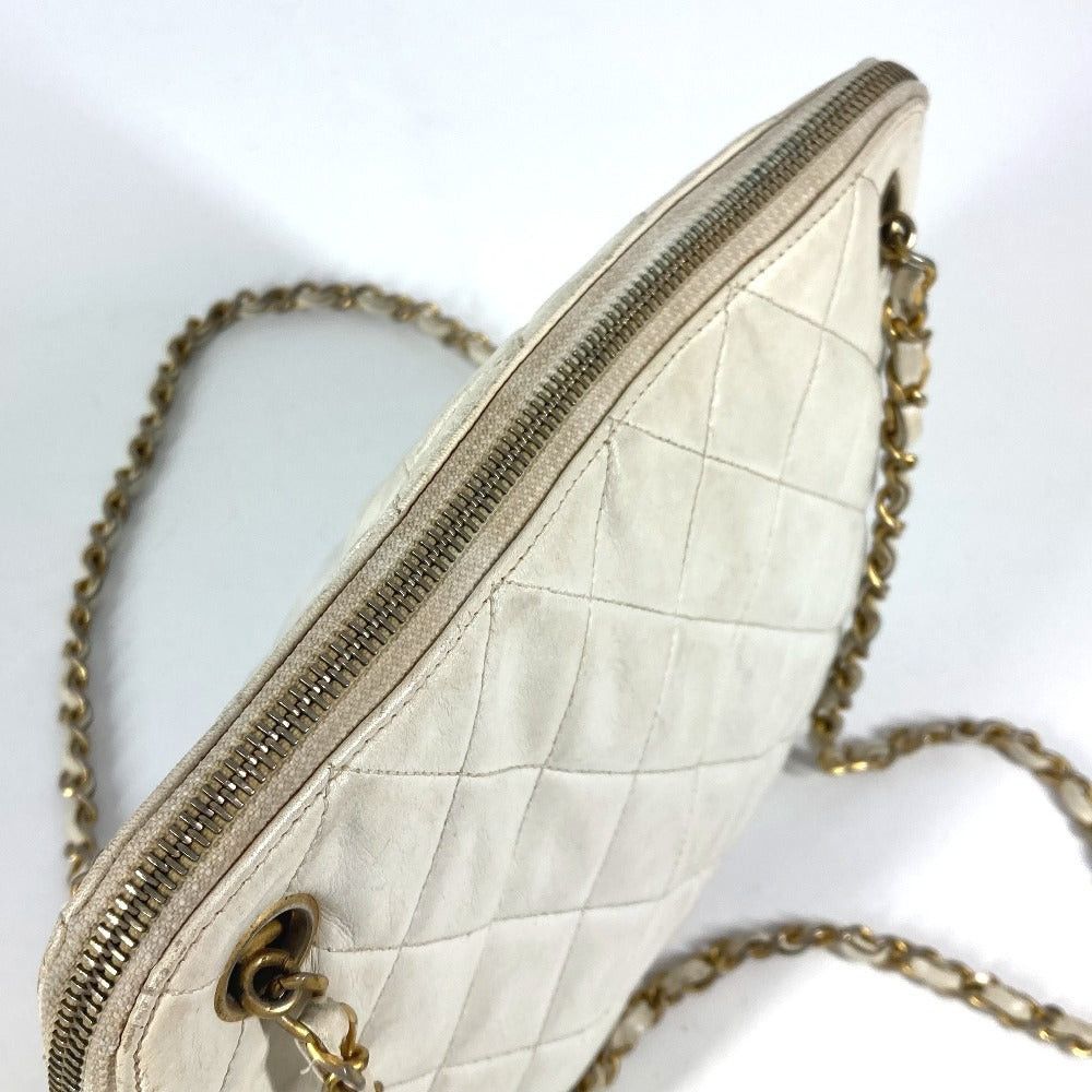 Chanel Chanel Matelasse Logo Double Chain Bag Shawl Shoulder Leather Women White Size ONE SIZE - 11 Thumbnail