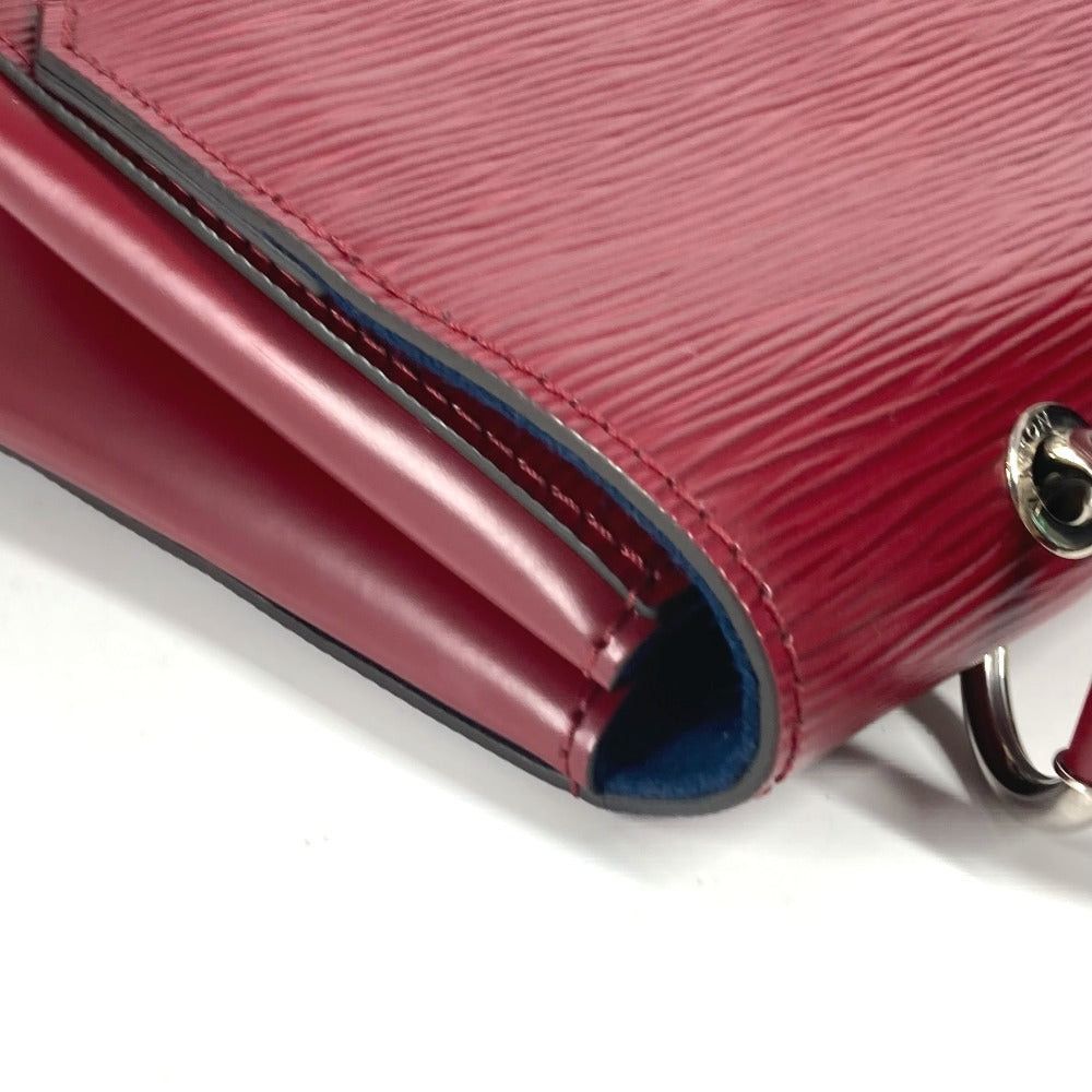 Louis Vuitton Louis Vuitton Epi Grenelle Pm Flap Briefcase Tote Bag Handbag Leather Women Wine Red Size ONE SIZE - 12 Thumbnail
