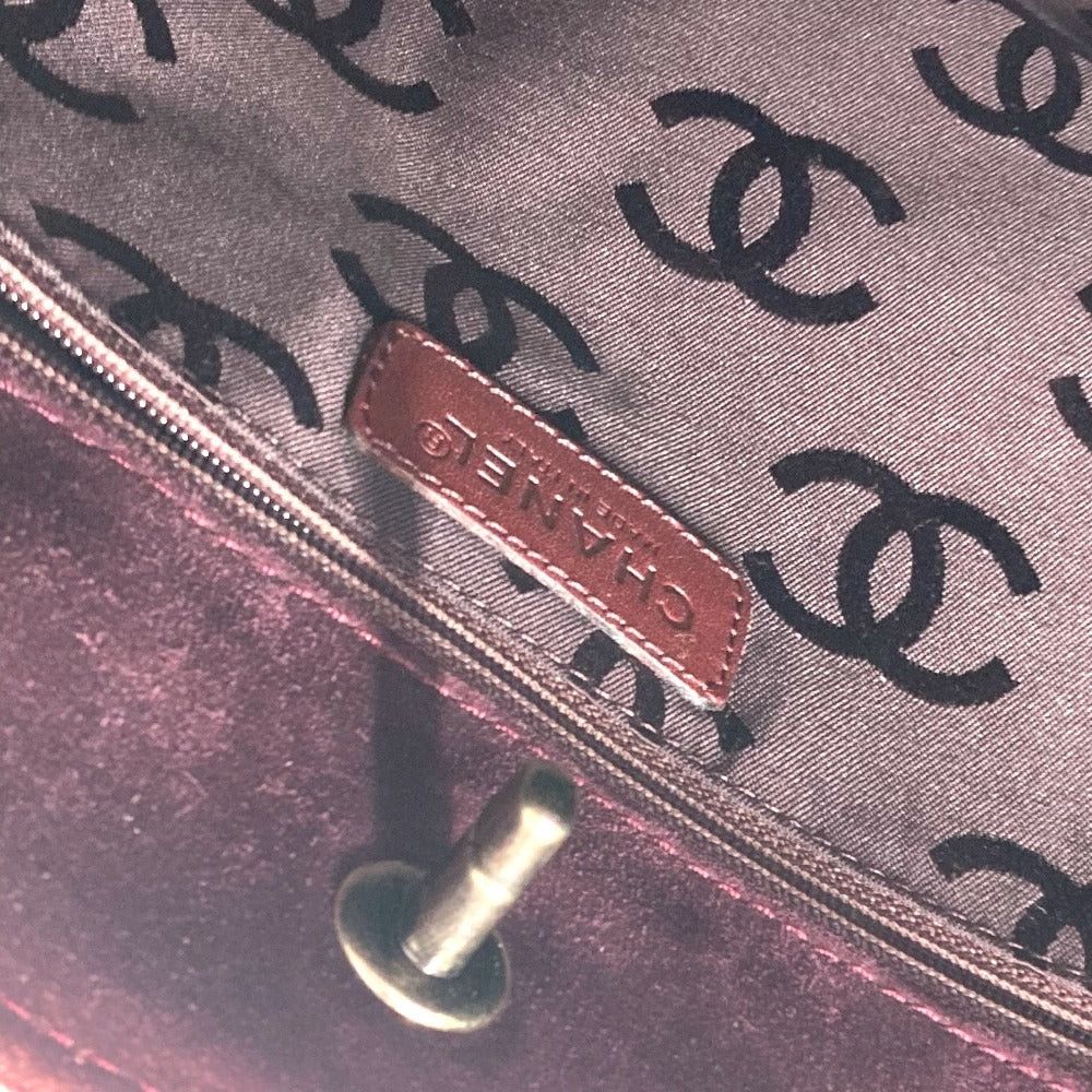 Chanel Chanel Tote Bag Turn Lock Cc Coma Mark Matelasse 2 Way Shoulder Diagonal Hanging (E.G. Of A Rocket) Briefcase Handbag Suede Women Wine Red Size ONE SIZE - 15 Thumbnail