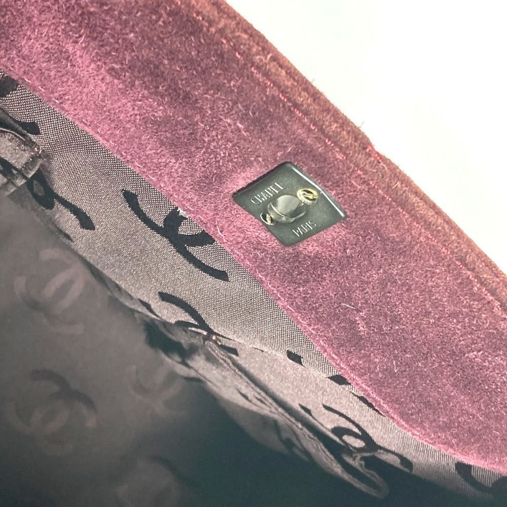 Chanel Chanel Tote Bag Turn Lock Cc Coma Mark Matelasse 2 Way Shoulder Diagonal Hanging (E.G. Of A Rocket) Briefcase Handbag Suede Women Wine Red Size ONE SIZE - 13 Thumbnail
