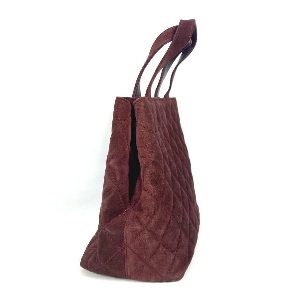 Chanel Chanel Tote Bag Turn Lock Cc Coma Mark Matelasse 2 Way Shoulder Diagonal Hanging (E.G. Of A Rocket) Briefcase Handbag Suede Women Wine Red Size ONE SIZE - 3 Thumbnail