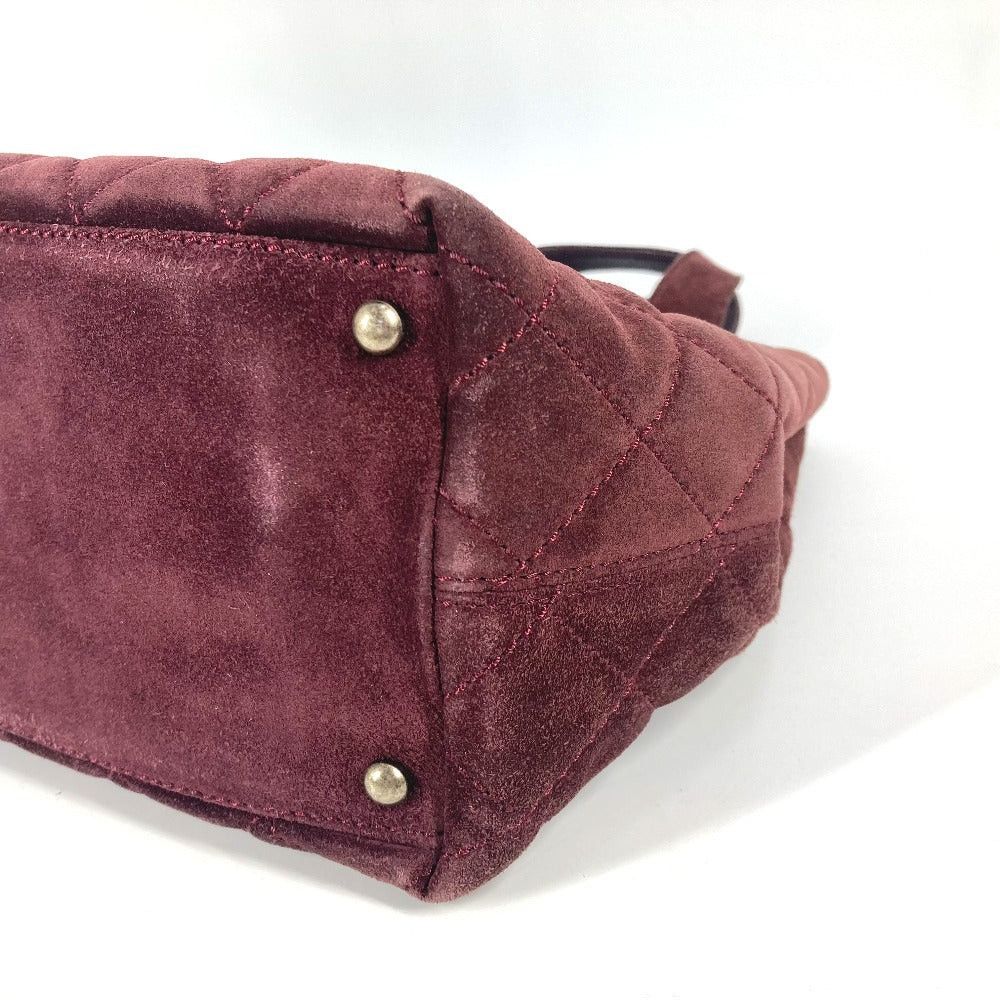 Chanel Chanel Tote Bag Turn Lock Cc Coma Mark Matelasse 2 Way Shoulder Diagonal Hanging (E.G. Of A Rocket) Briefcase Handbag Suede Women Wine Red Size ONE SIZE - 6 Thumbnail
