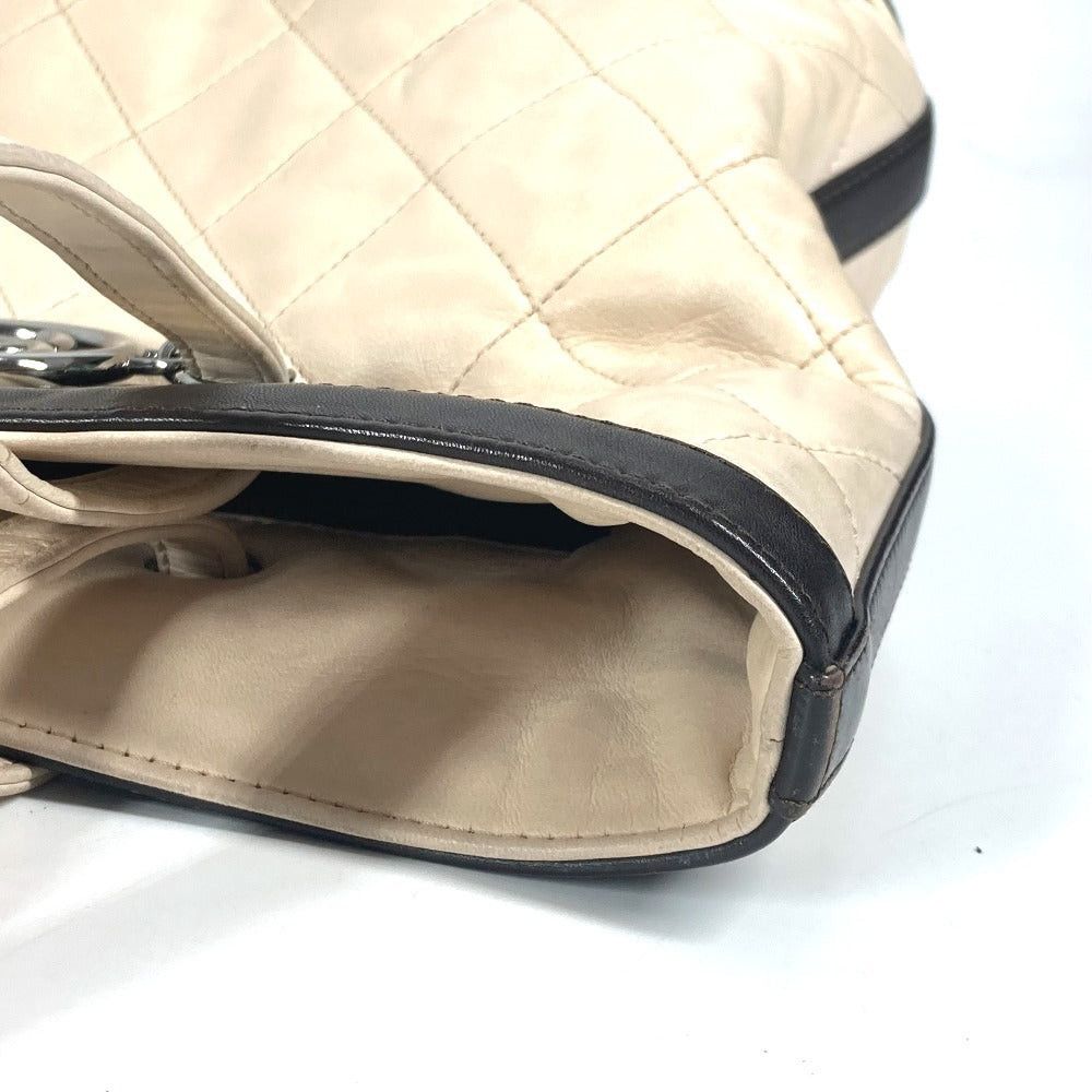 Chanel Chanel Matelasse Briefcase Bicolor Shawl Tote Bag Handbag Shoulder Lambskin Women Beige Size ONE SIZE - 10 Thumbnail