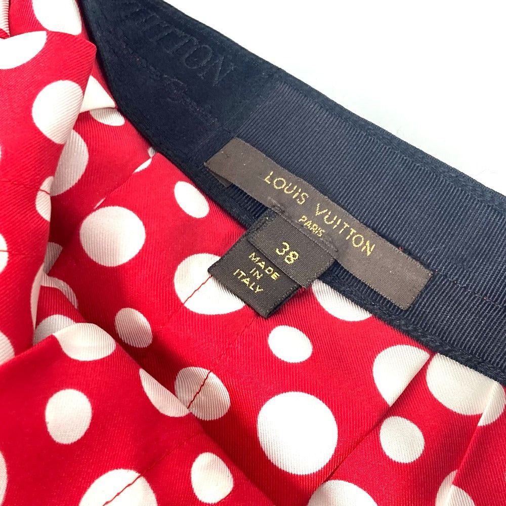 Louis Vuitton Louis Vuitton Yayoi Kusama Collaboration Dot Polka Dots Pleated Skirt Bottoms Apparel (Clothing) Silk Women Red Size 38" / US 16 / IT 52 - 5 Thumbnail