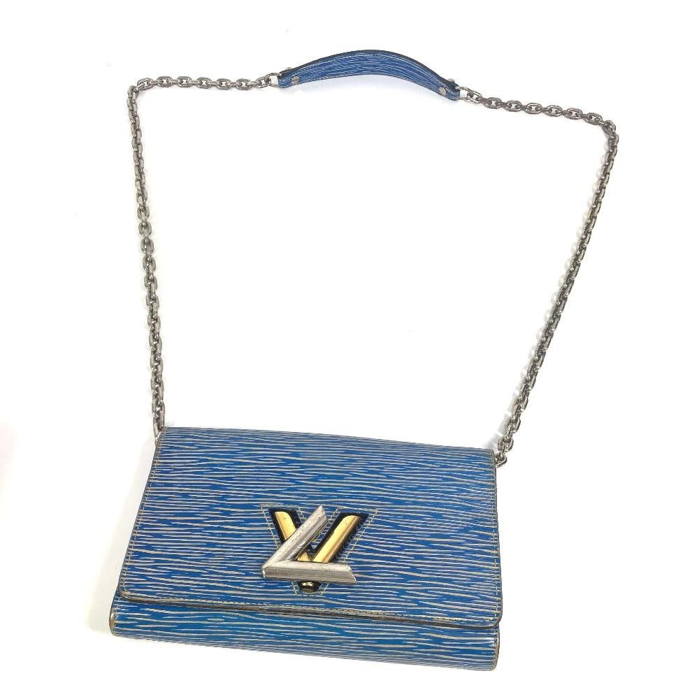 Louis Vuitton Louis Vuitton M61036 Epi Denim Small Leather Belt Worn By Commoners In Ancient Japan Twist Chain Wallet Long Diagonal Hanging (E.G. Of A Rocket) Flap Shoulder Bag Women Blue Size ONE SIZE - 18 Thumbnail