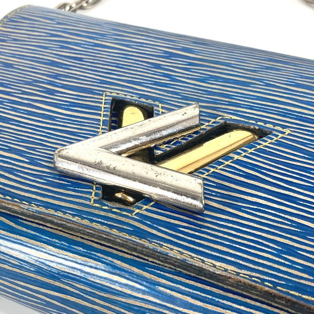 Louis Vuitton Louis Vuitton M61036 Epi Denim Small Leather Belt Worn By Commoners In Ancient Japan Twist Chain Wallet Long Diagonal Hanging (E.G. Of A Rocket) Flap Shoulder Bag Women Blue Size ONE SIZE - 15 Thumbnail