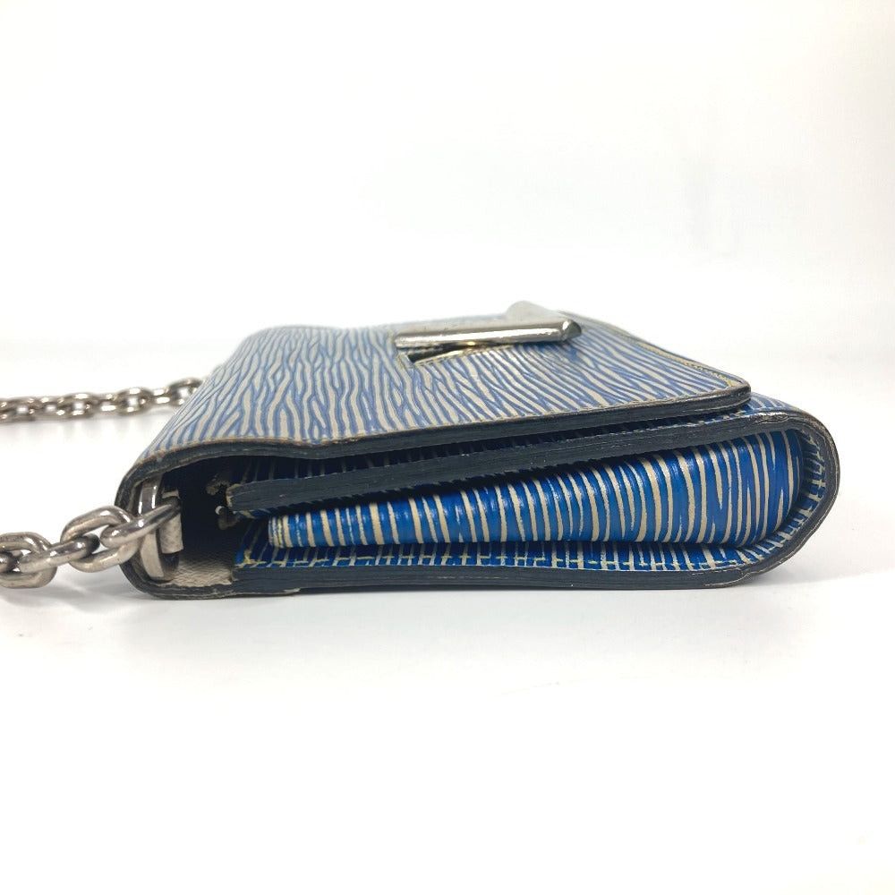 Louis Vuitton Louis Vuitton M61036 Epi Denim Small Leather Belt Worn By Commoners In Ancient Japan Twist Chain Wallet Long Diagonal Hanging (E.G. Of A Rocket) Flap Shoulder Bag Women Blue Size ONE SIZE - 11 Thumbnail