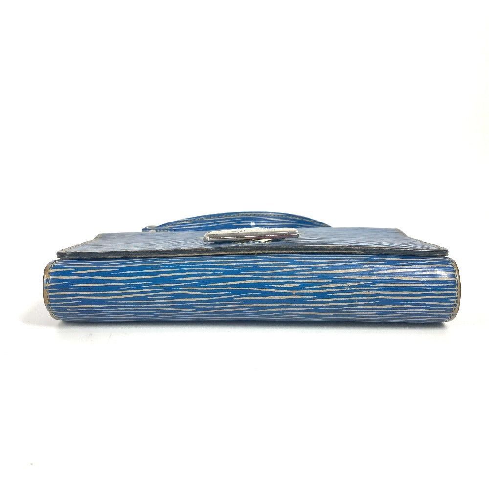 Louis Vuitton Louis Vuitton M61036 Epi Denim Small Leather Belt Worn By Commoners In Ancient Japan Twist Chain Wallet Long Diagonal Hanging (E.G. Of A Rocket) Flap Shoulder Bag Women Blue Size ONE SIZE - 13 Thumbnail