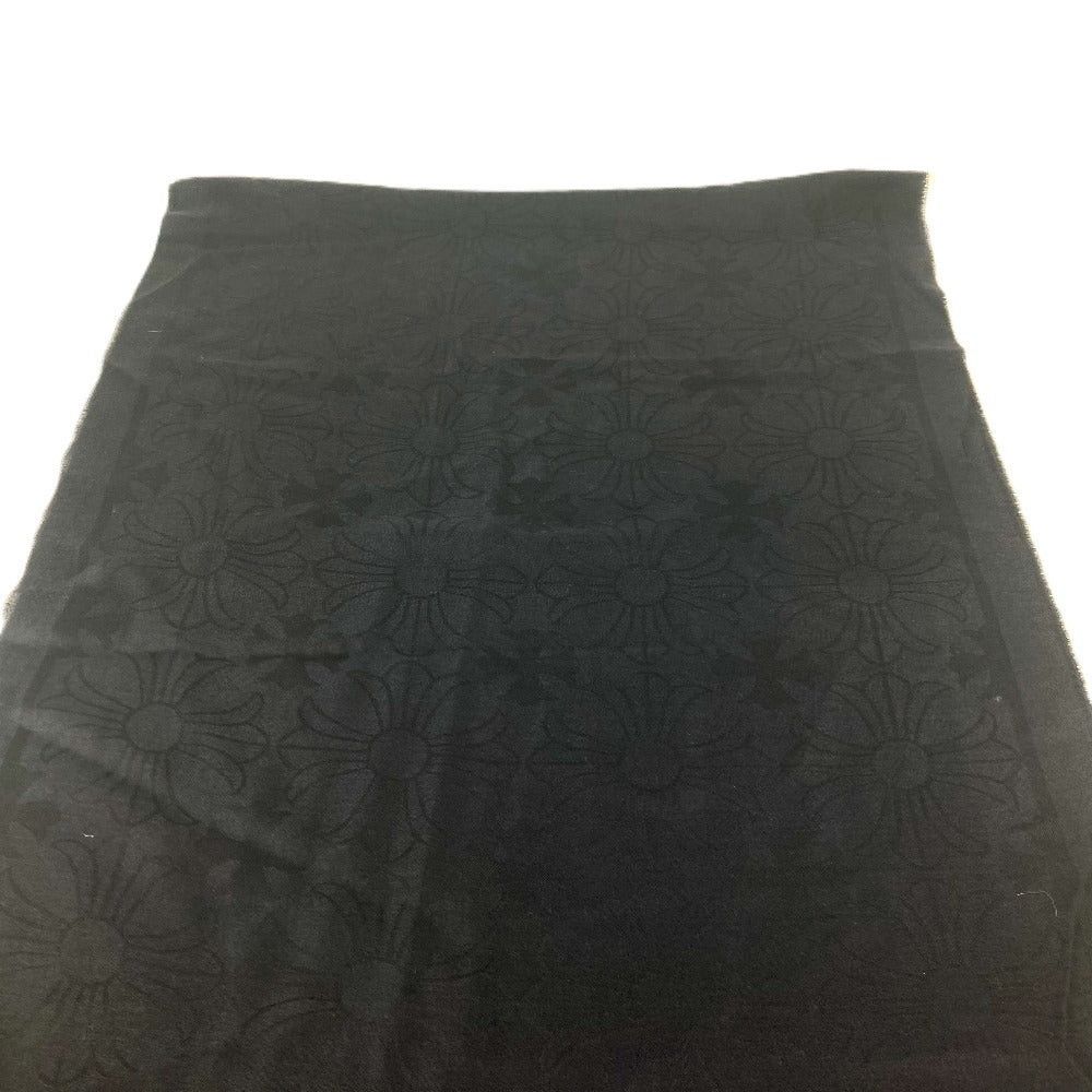 Chrome Hearts Chrome Hearts Ch Plus Large Size Stall Scarf Fringe Cashmere Unisex Navy Size ONE SIZE - 6 Thumbnail
