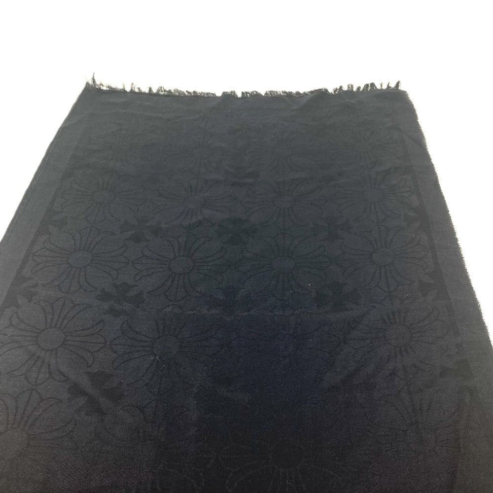 Chrome Hearts Chrome Hearts Ch Plus Large Size Stall Scarf Fringe Cashmere Unisex Navy Size ONE SIZE - 7 Thumbnail