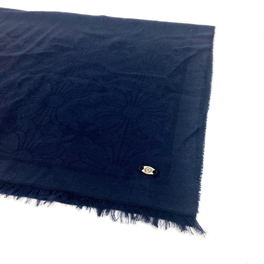 Chrome Hearts Chrome Hearts Ch Plus Large Size Stall Scarf Fringe Cashmere Unisex Navy Size ONE SIZE - 2 Thumbnail