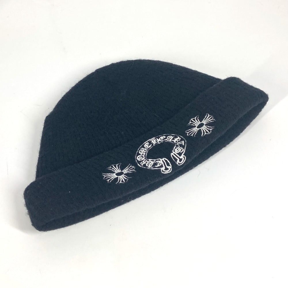 Chrome Hearts Chrome Hearts Horseshoe Logo Bicolor Beanie Chapeau Knitted Hat Knit Cap Wool Unisex Black Size ONE SIZE - 7 Thumbnail