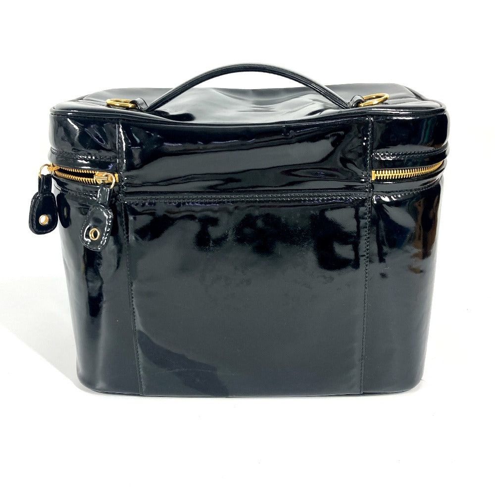 Chanel Chanel Cc Coma Mark Vanity Bag 2 Way Shoulder Briefcase Shawl Handbag Patent Leather Women Black Size ONE SIZE - 2 Thumbnail