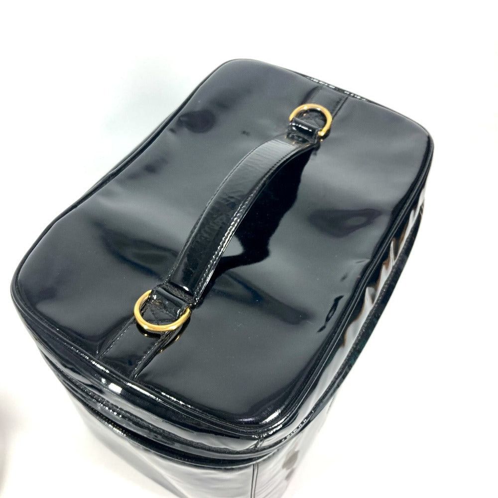 Chanel Chanel Cc Coma Mark Vanity Bag 2 Way Shoulder Briefcase Shawl Handbag Patent Leather Women Black Size ONE SIZE - 9 Thumbnail