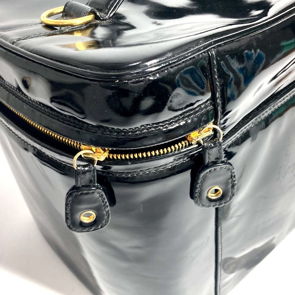 Chanel Chanel Cc Coma Mark Vanity Bag 2 Way Shoulder Briefcase Shawl Handbag Patent Leather Women Black Size ONE SIZE - 5 Thumbnail