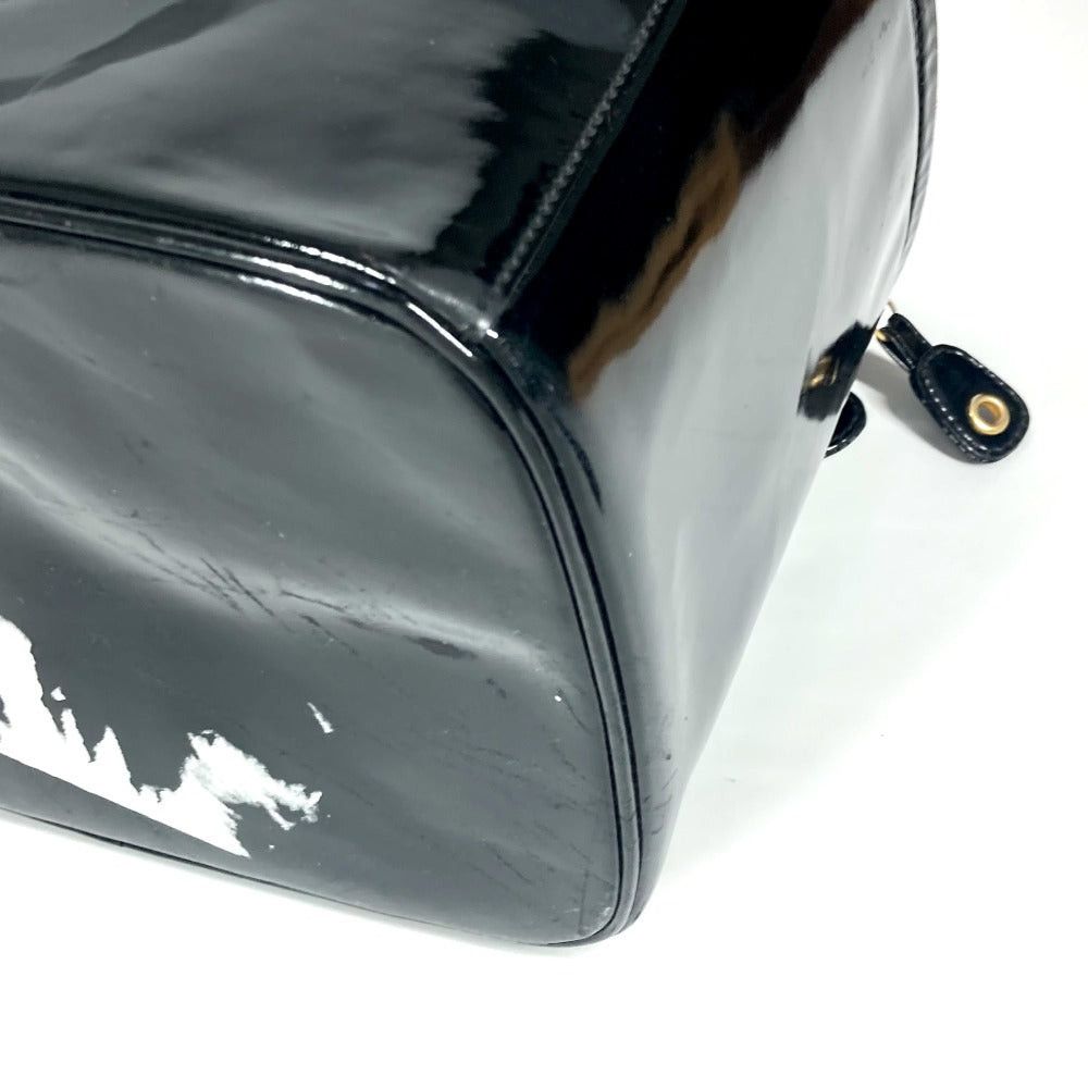 Chanel Chanel Cc Coma Mark Vanity Bag 2 Way Shoulder Briefcase Shawl Handbag Patent Leather Women Black Size ONE SIZE - 7 Thumbnail