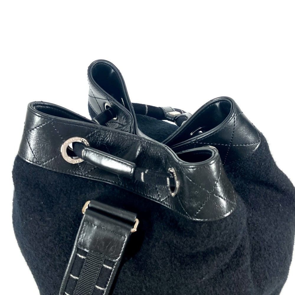 Chanel Chanel A57519 Embroidery Briefcase Purse Shawl Chain Shoulder Bag Wool Women Black Size ONE SIZE - 9 Thumbnail