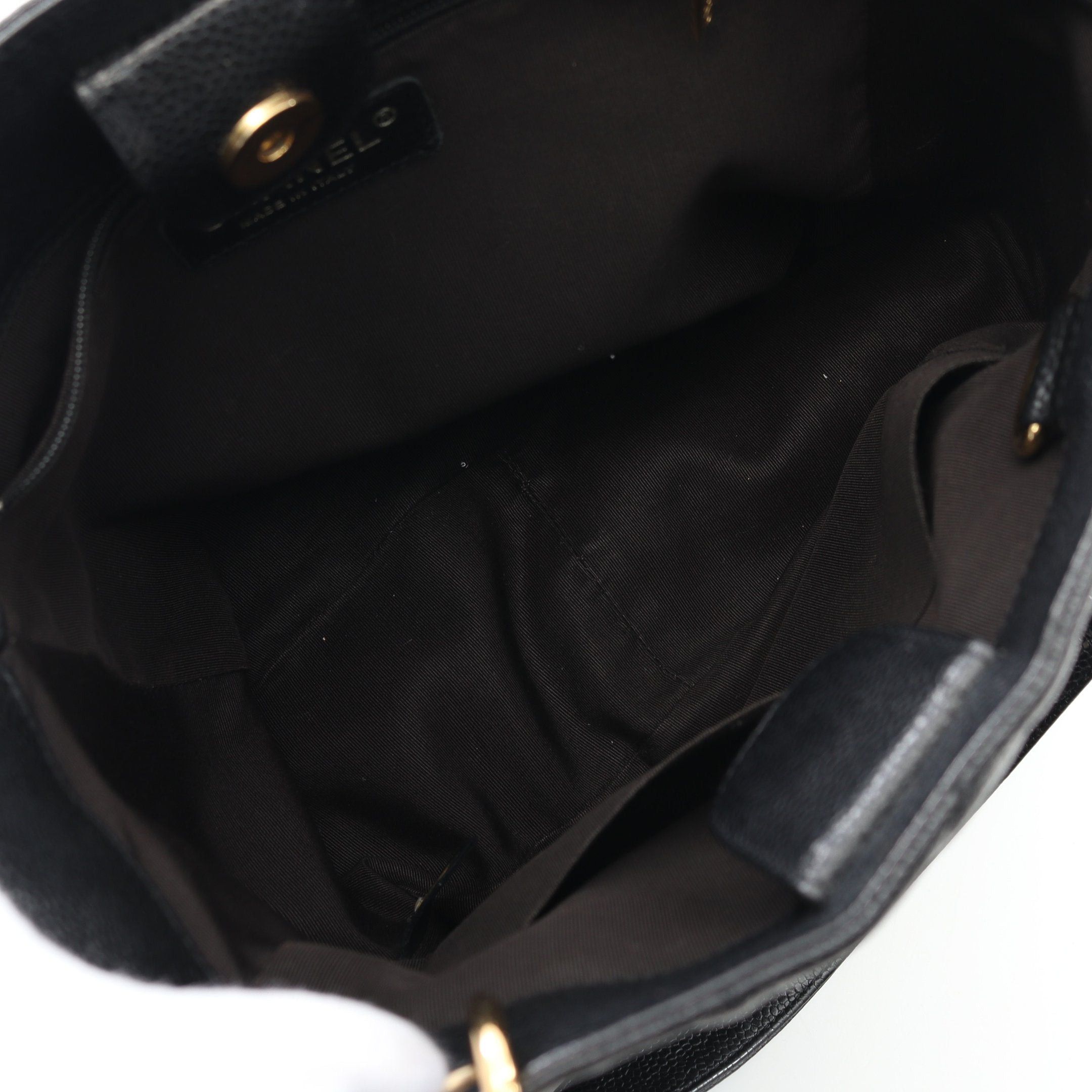 Chanel Chanel Matelasse Pst Chain Shoulder Bag Tote Caviar Skin Black Gold Hardware Size ONE SIZE - 6 Thumbnail