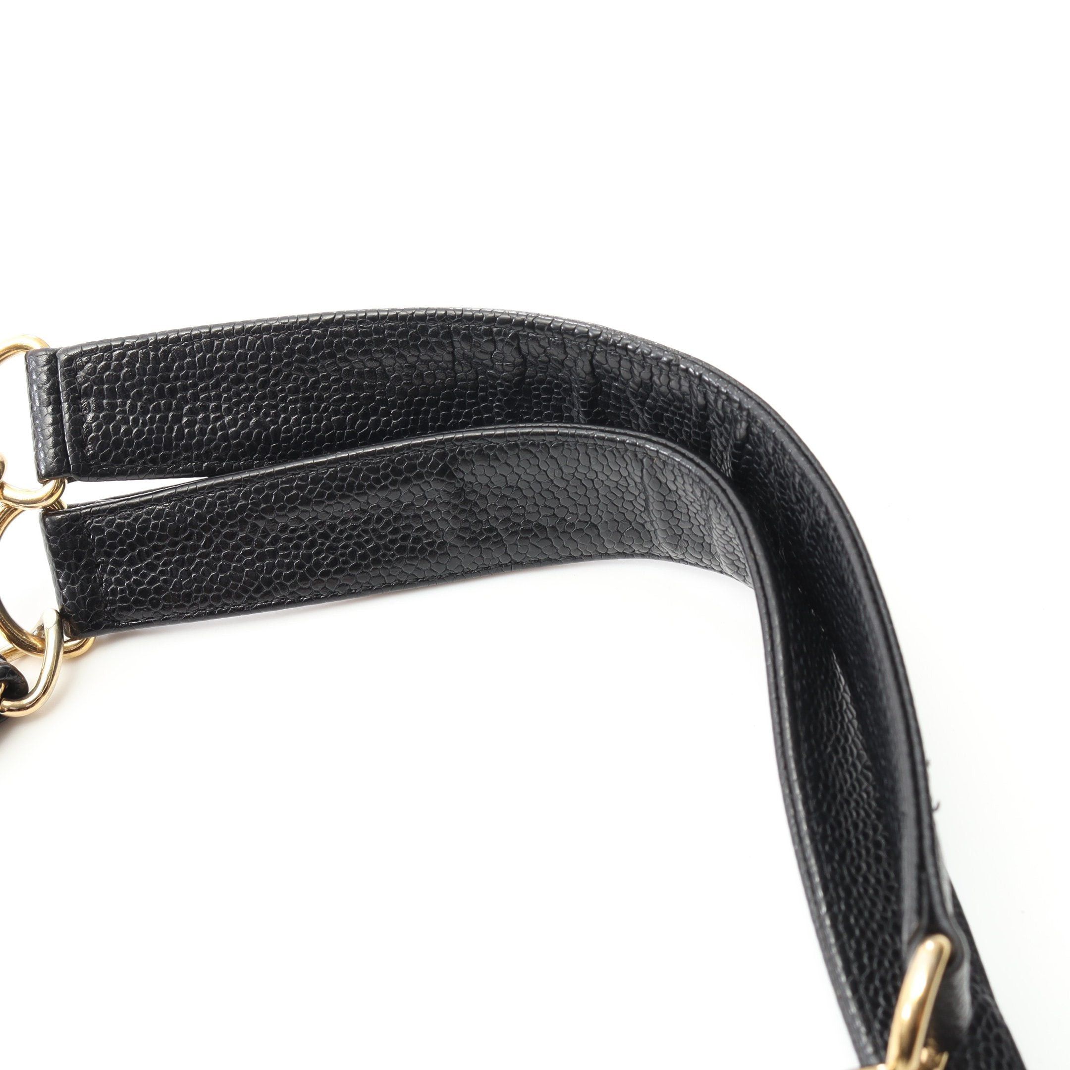 Chanel Chanel Matelasse Pst Chain Shoulder Bag Tote Caviar Skin Black Gold Hardware Size ONE SIZE - 8 Thumbnail