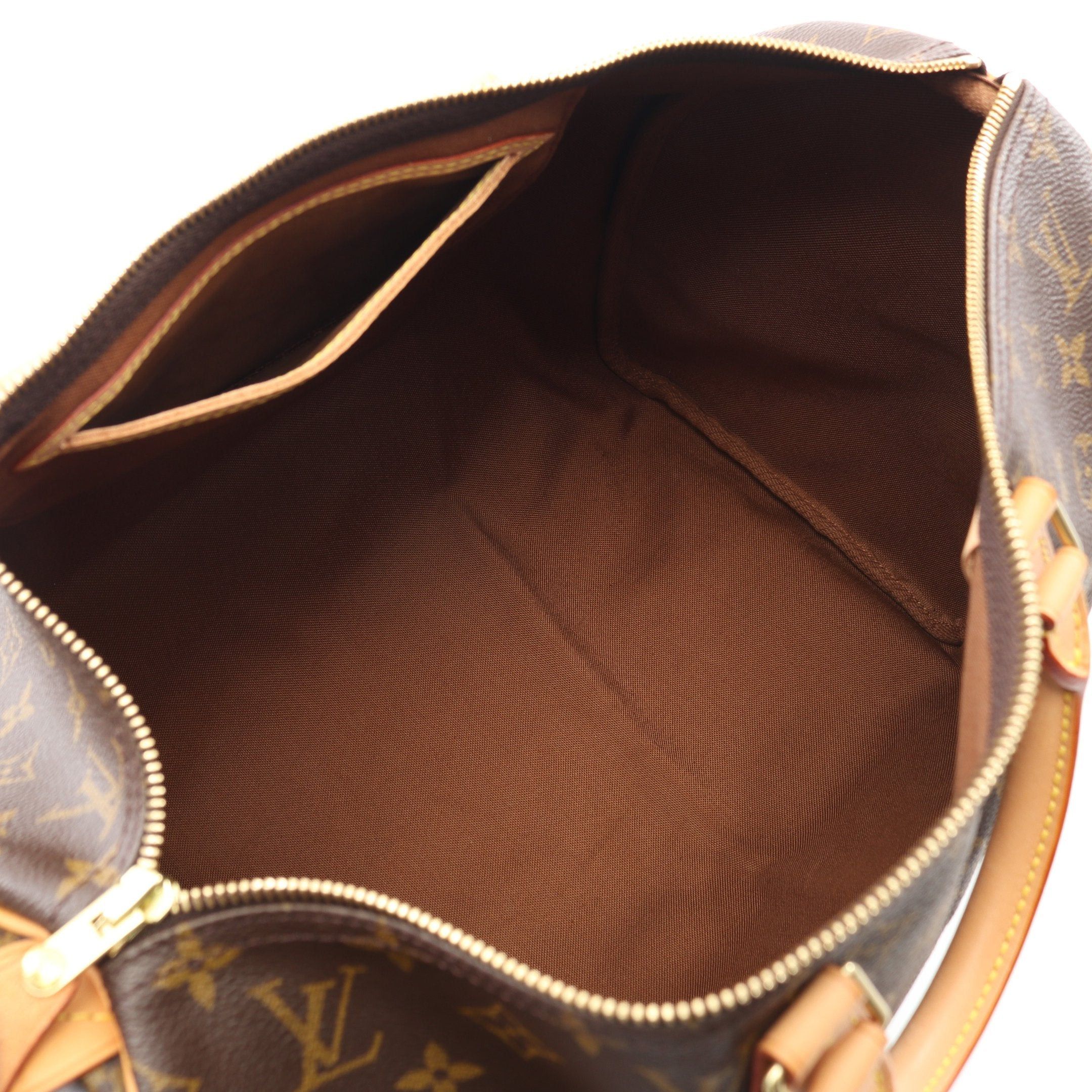 Louis Vuitton Louis Vuitton Speedy 35 Monogram Handbag Leather Brown Size ONE SIZE - 3 Thumbnail