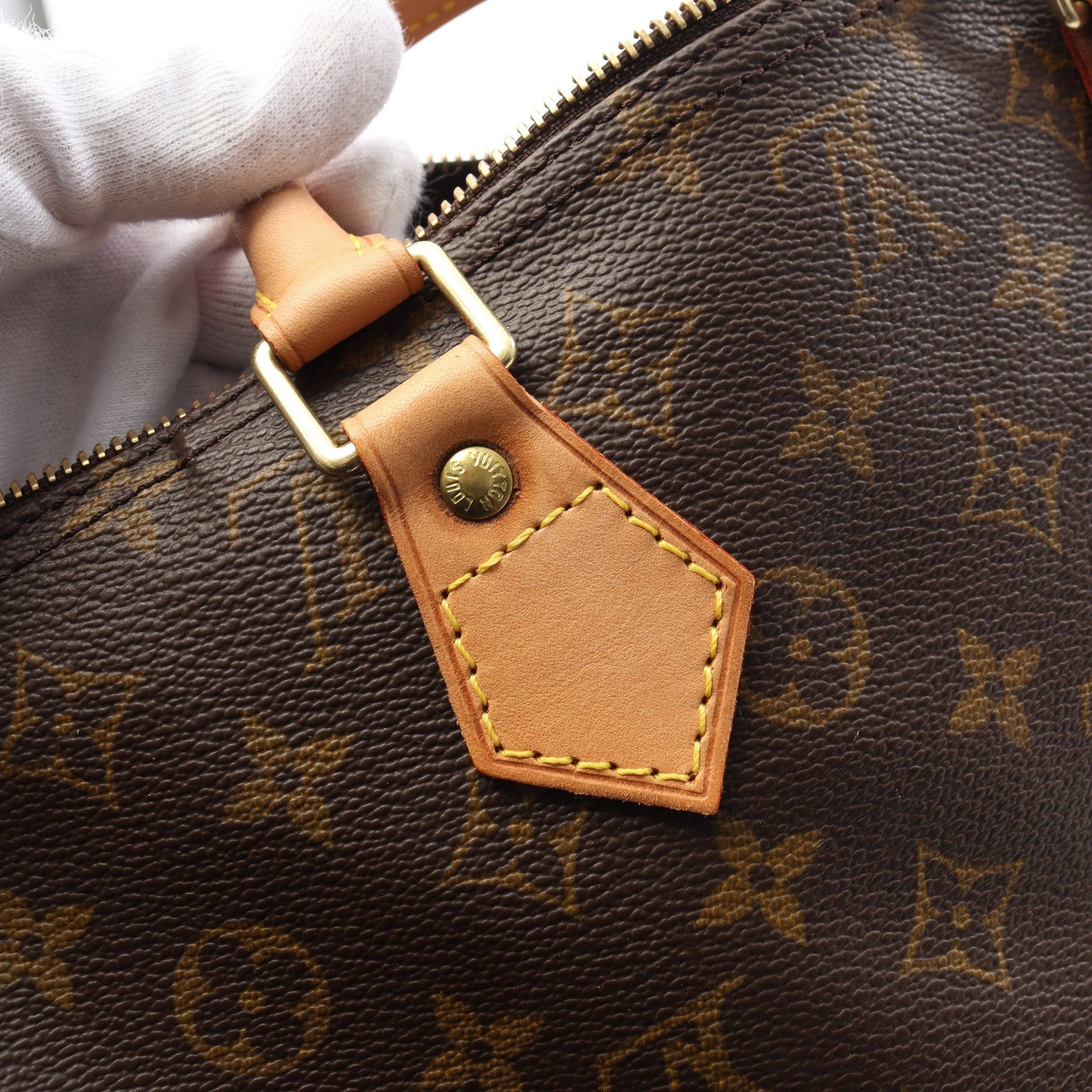 Louis Vuitton Louis Vuitton Speedy 35 Monogram Handbag Leather Brown Size ONE SIZE - 8 Thumbnail