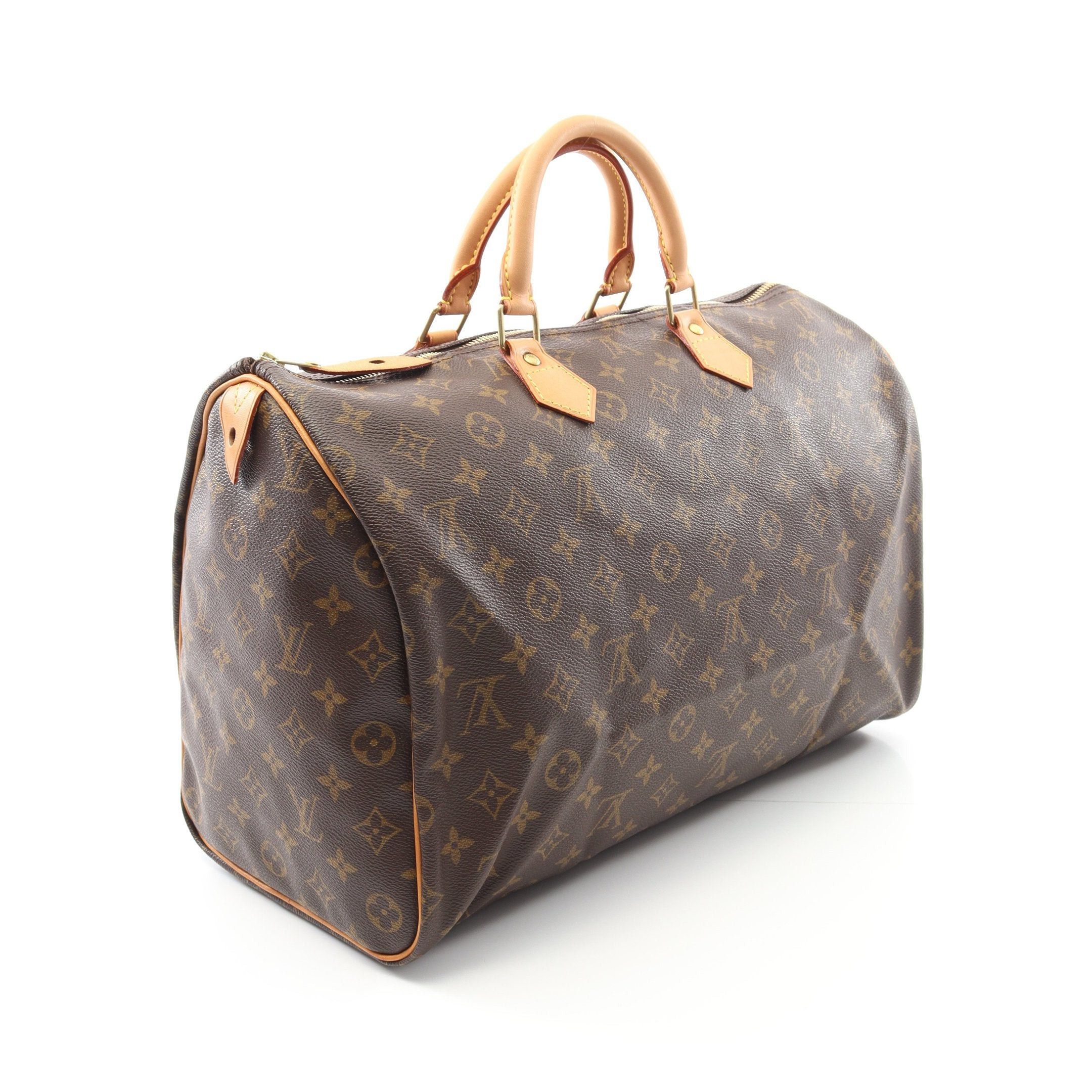 Louis Vuitton Louis Vuitton Speedy 35 Monogram Handbag Leather Brown Size ONE SIZE - 2 Thumbnail