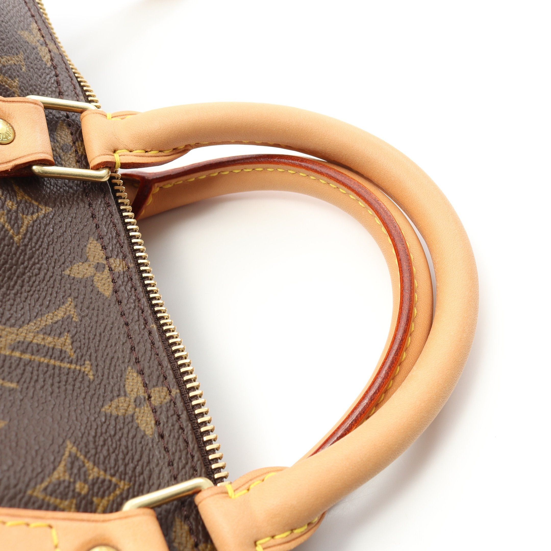 Louis Vuitton Louis Vuitton Speedy 35 Monogram Handbag Leather Brown Size ONE SIZE - 7 Thumbnail