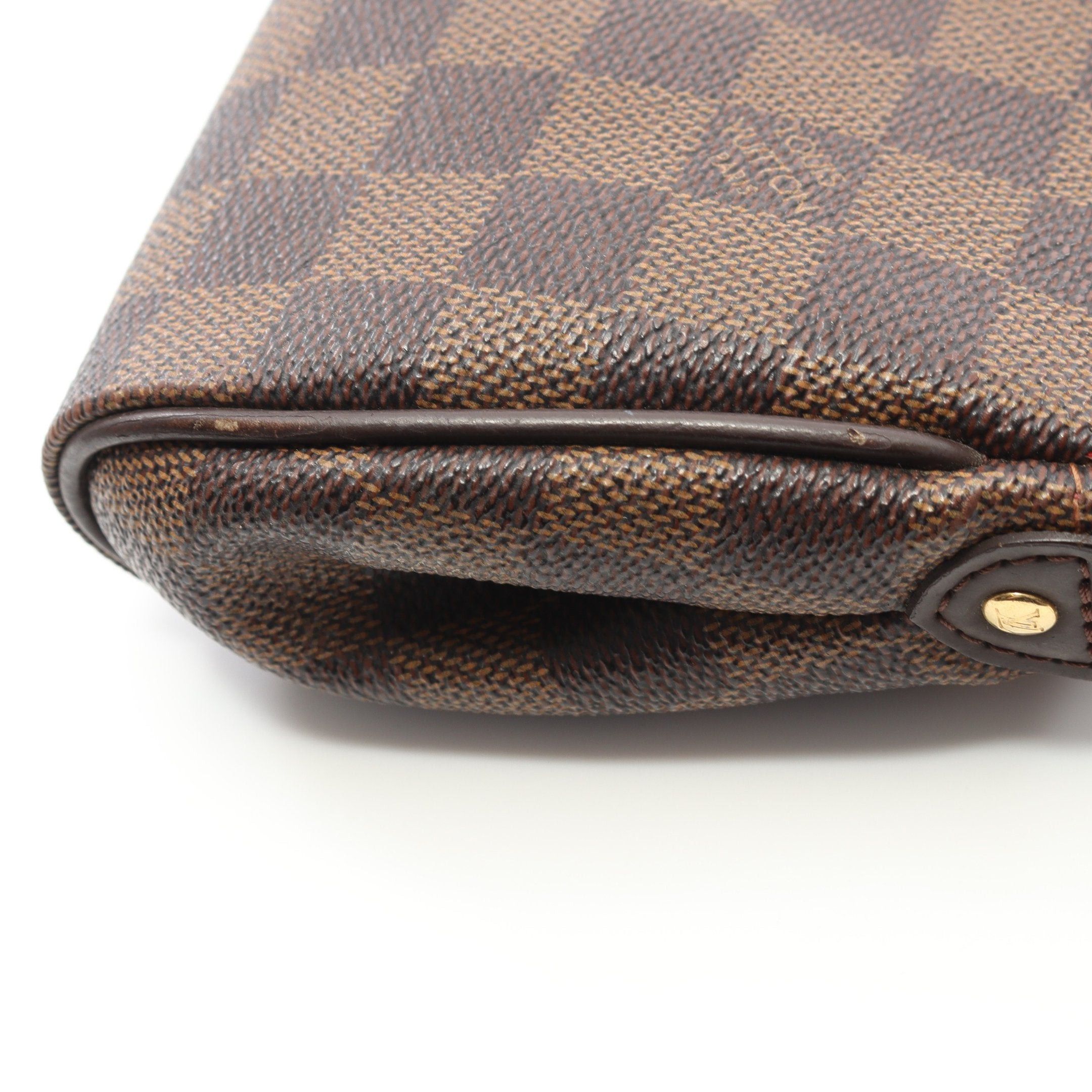 Louis Vuitton Louis Vuitton Eva Damier Ebene Chain Handbag Leather Brown Size ONE SIZE - 11 Thumbnail