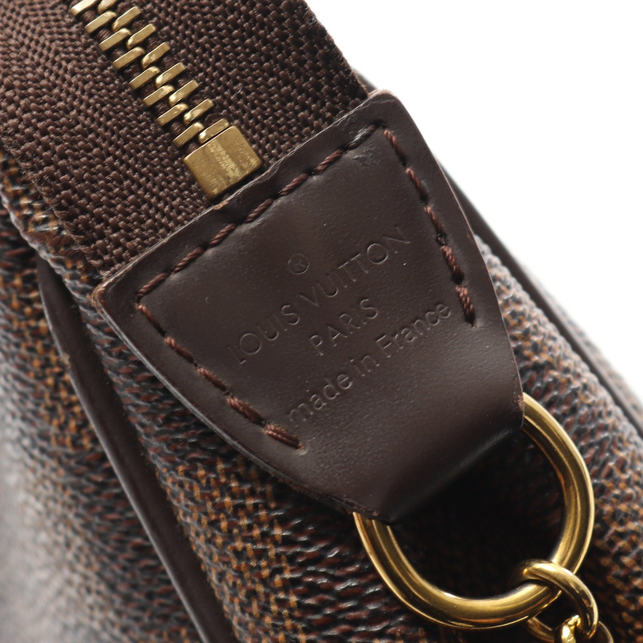 Louis Vuitton Louis Vuitton Eva Damier Ebene Chain Handbag Leather Brown Size ONE SIZE - 4 Thumbnail