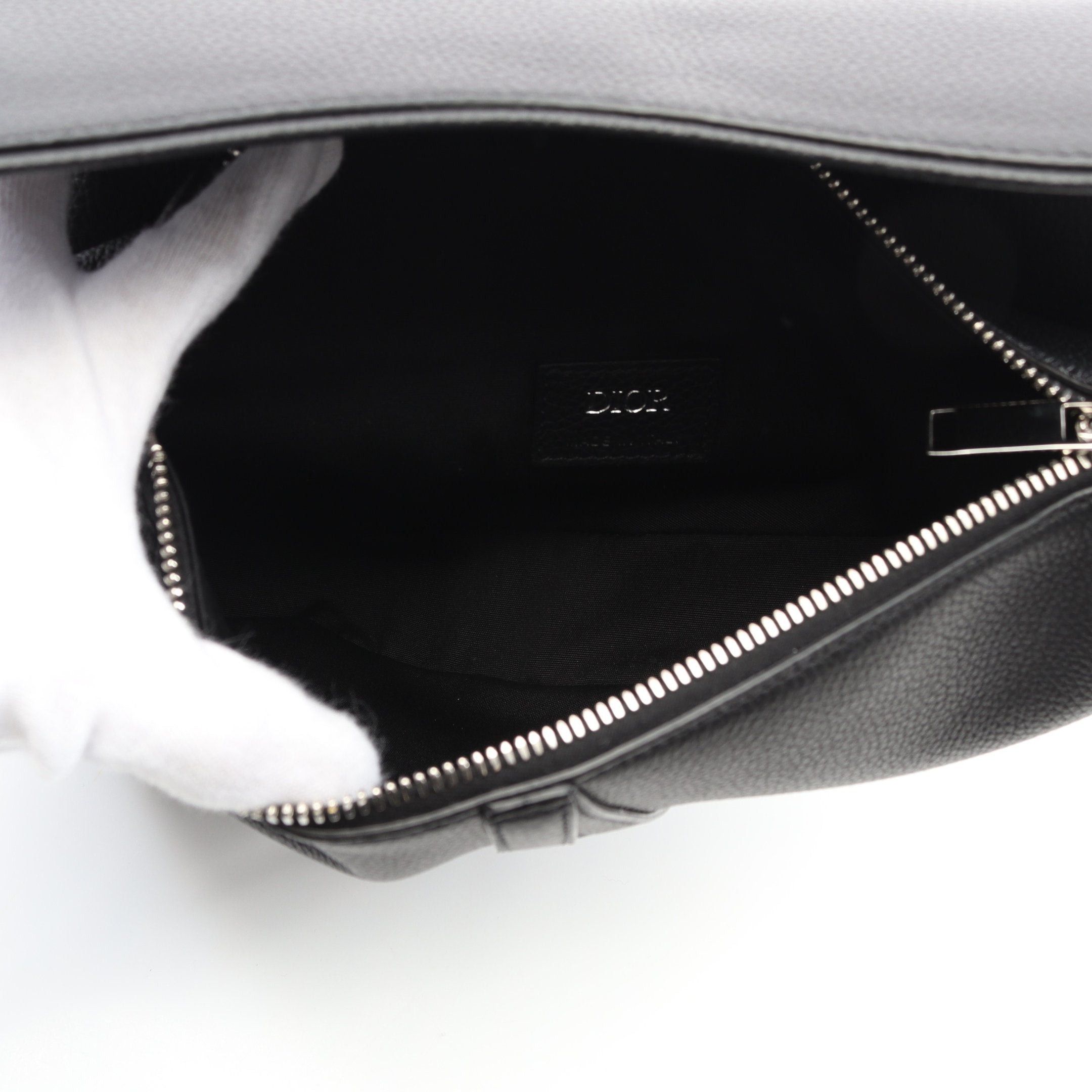 Dior Dior Saddle Bag Body Leather Black Size ONE SIZE - 3 Thumbnail