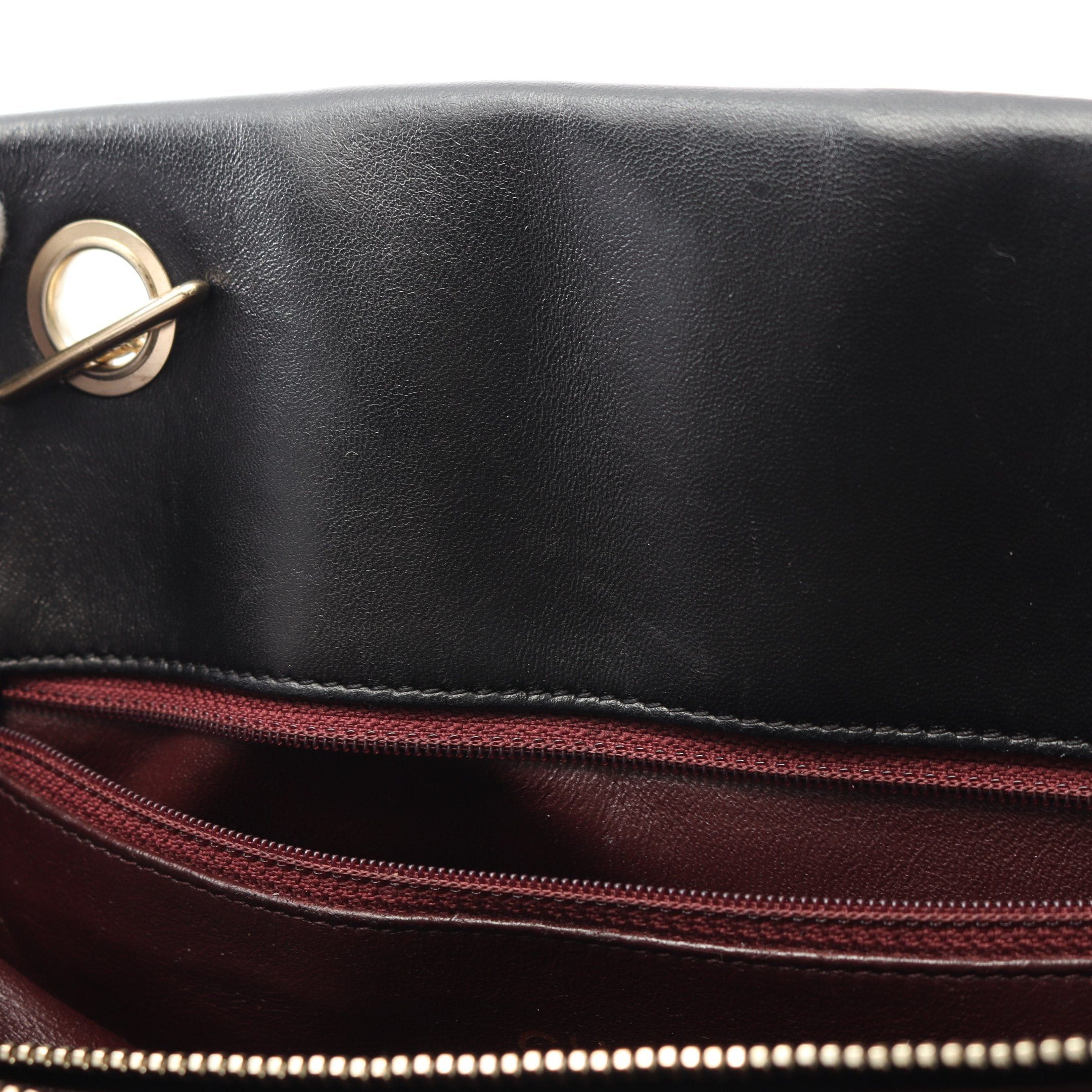 Chanel Chanel V-Stitch Chevron Chain Shoulder Bag Tote Lambskin Black Gold Hardware Size ONE SIZE - 8 Thumbnail